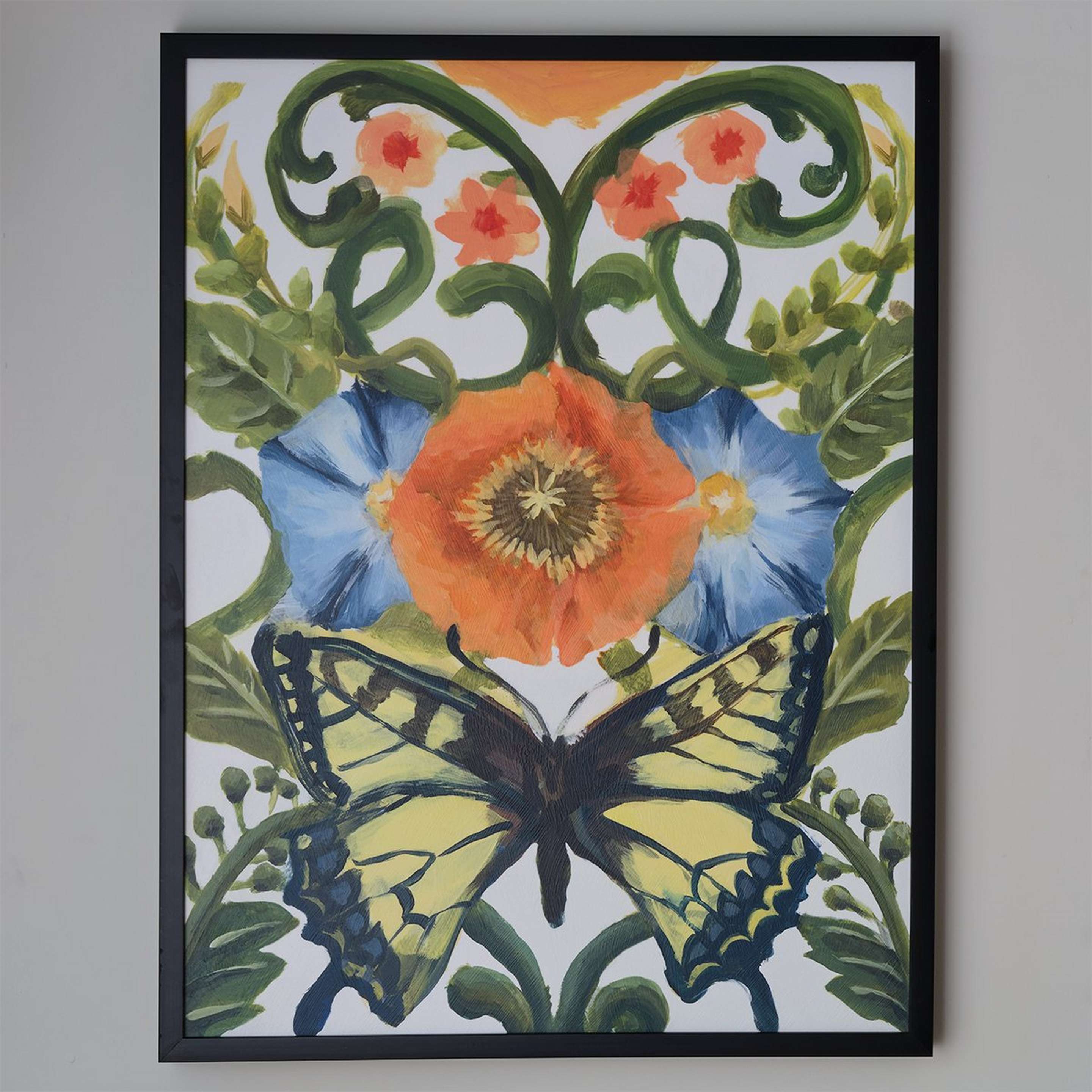 A Papilio Wall Art with Green / Yellow / Orange / Blue / Multi color