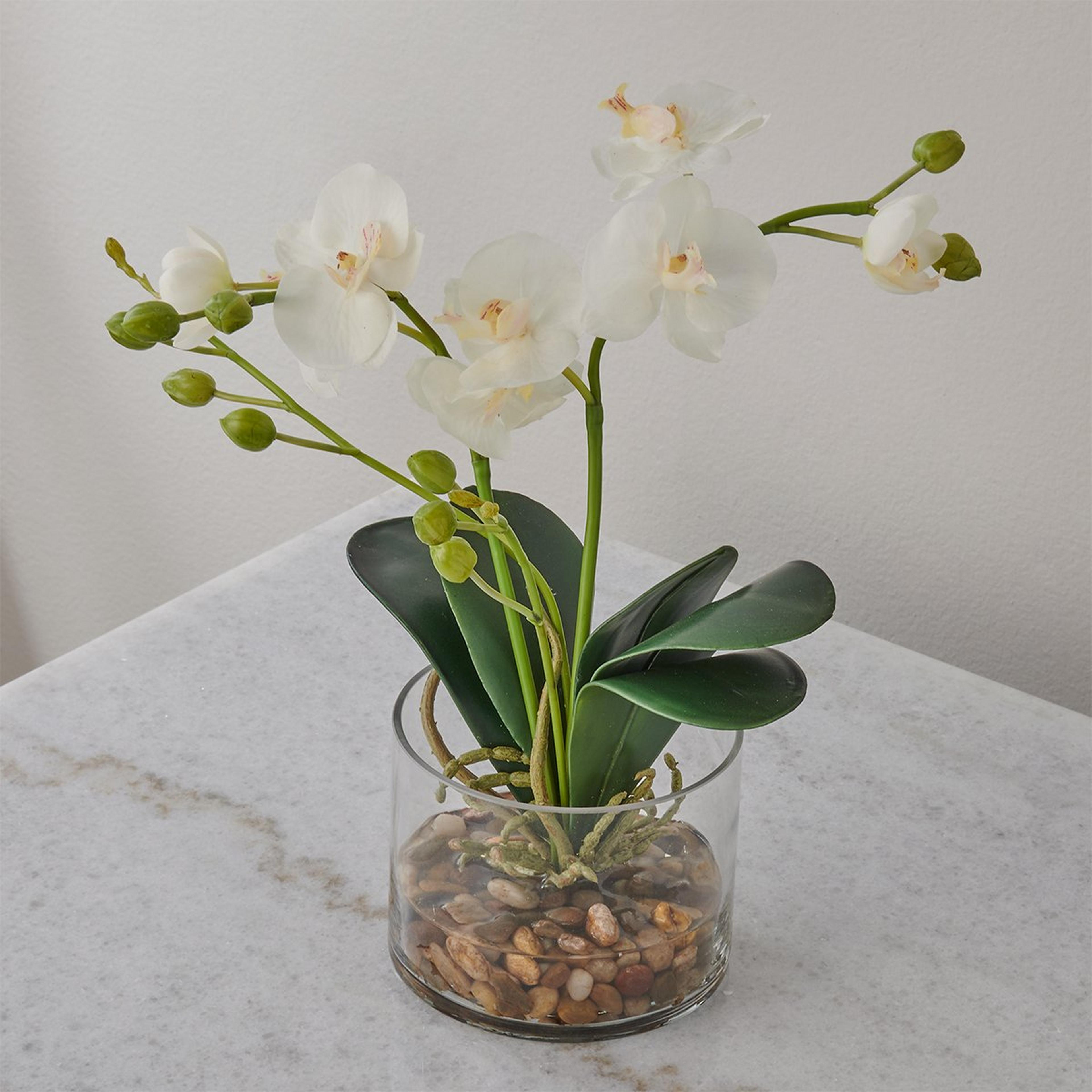 A Oketi Centerpiece with White / Green / Clear Glass  color