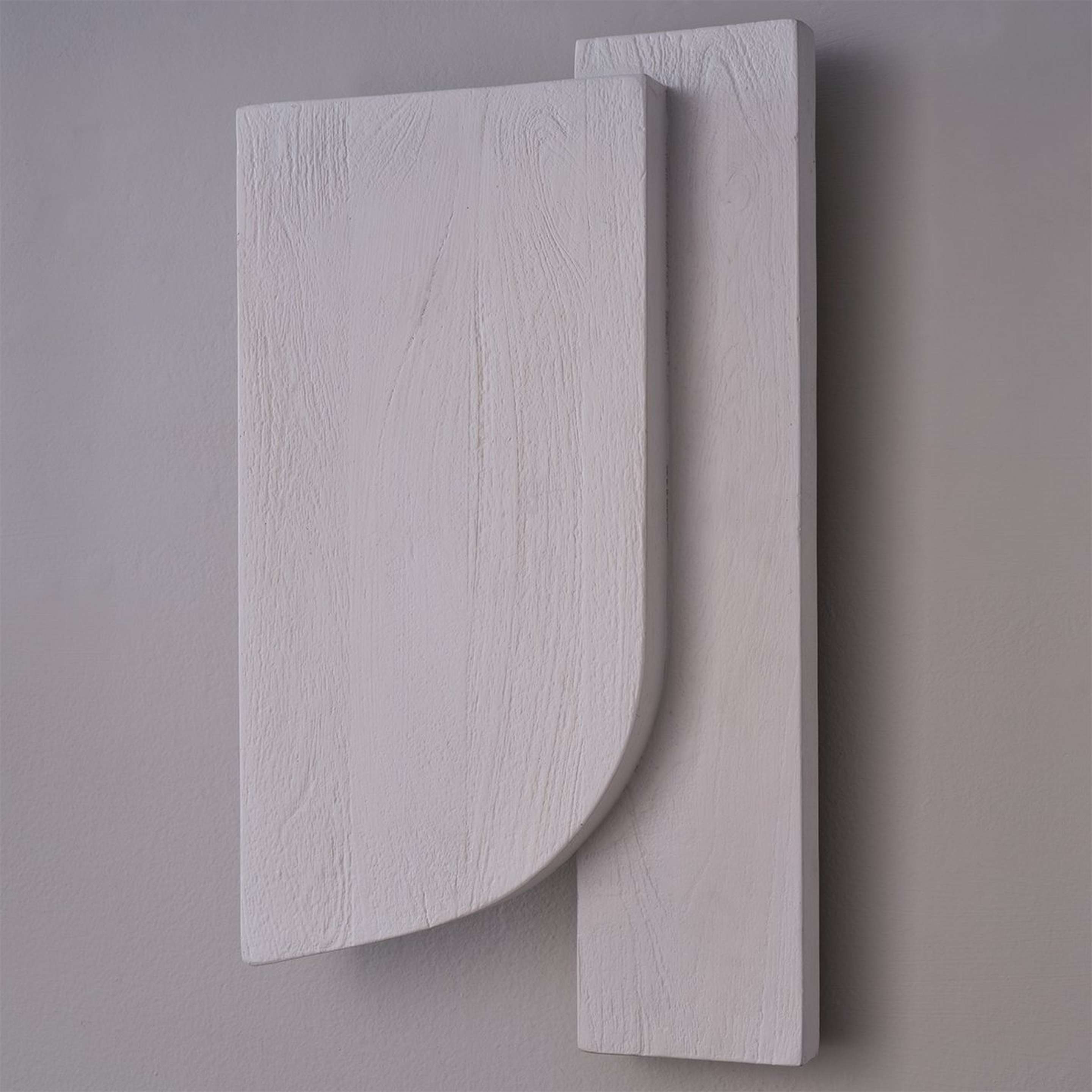 A Longwood Wall Sculpture with Whitewashed Wood color