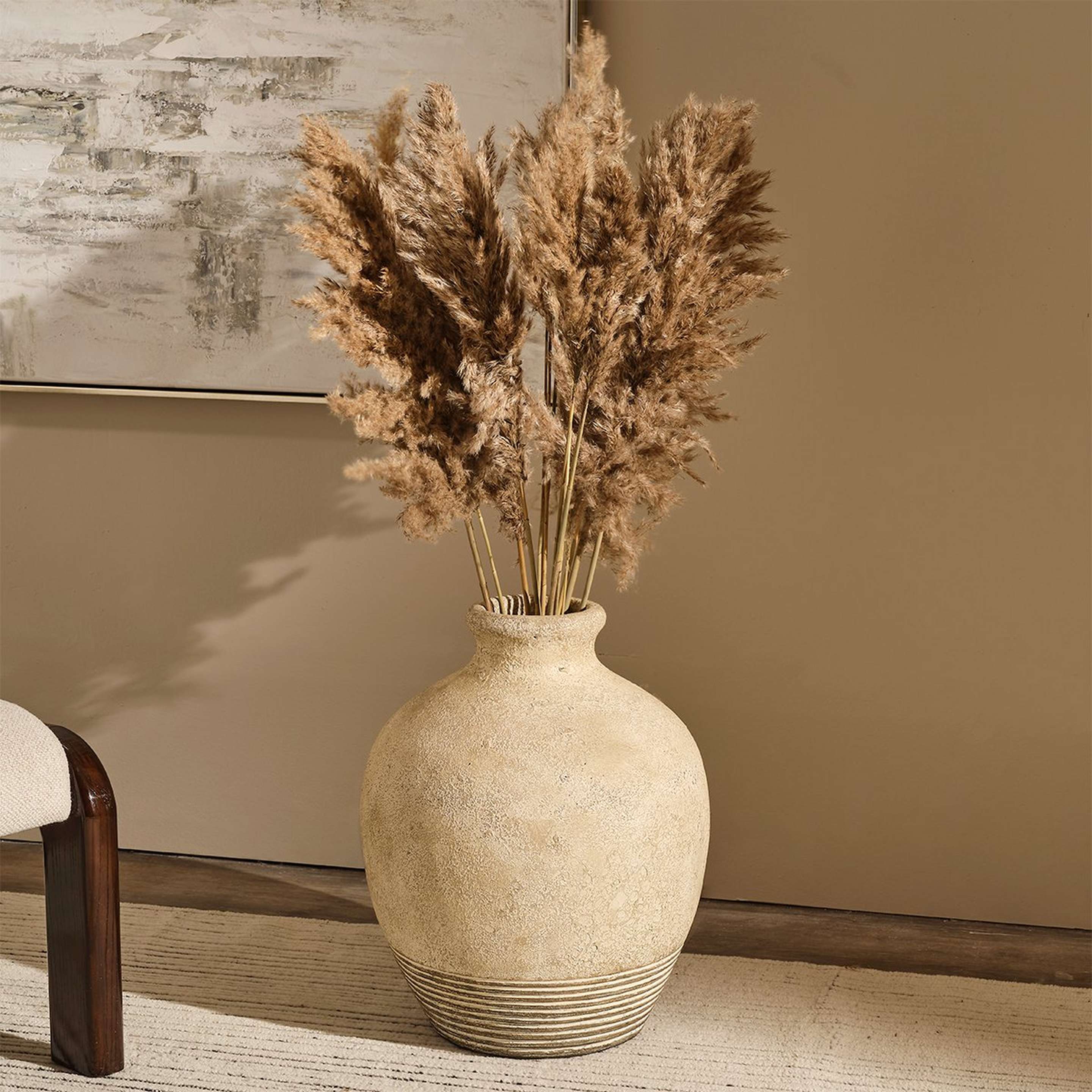 A Egan Vase with Distressted Brown color