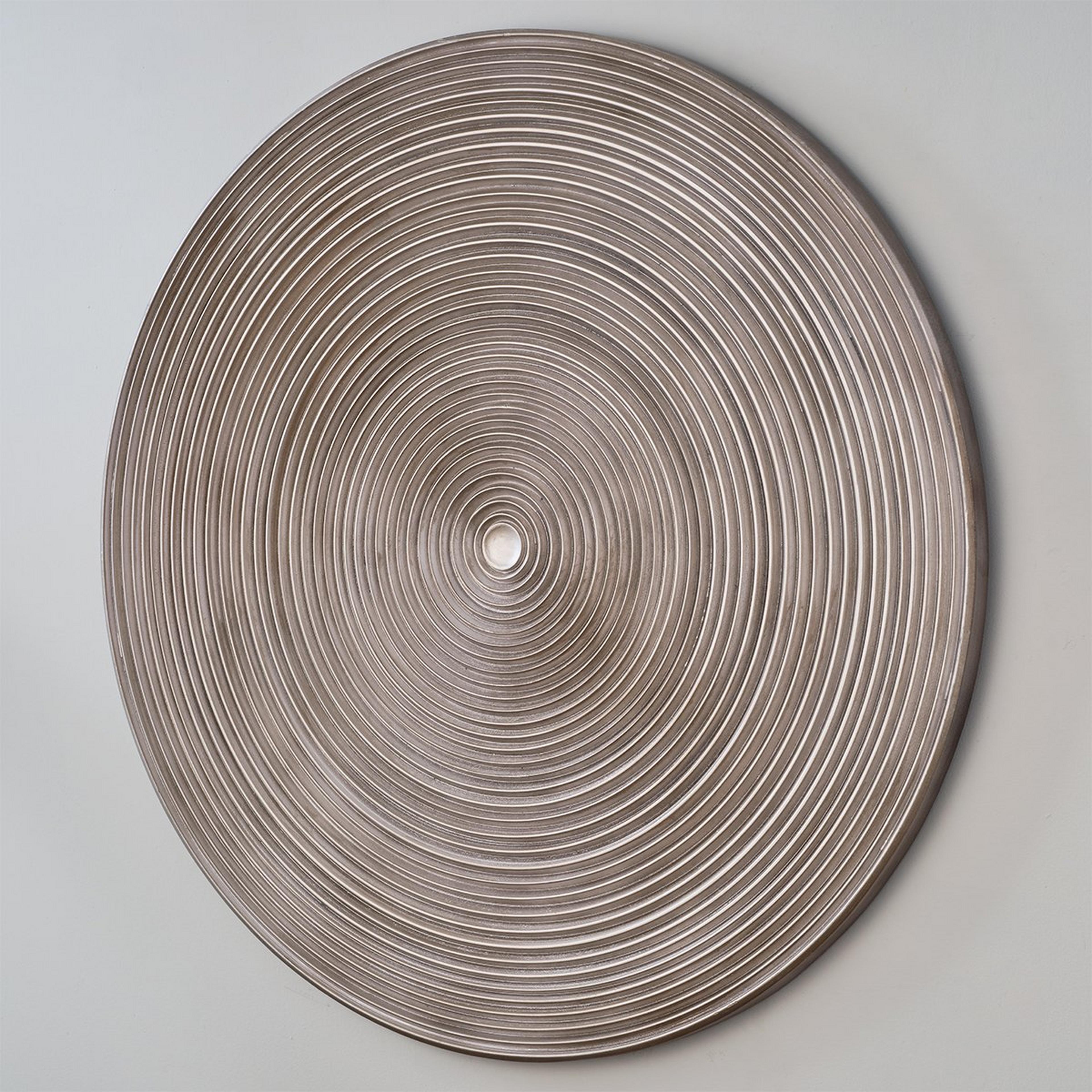 A Rajan Wall Decor with Dark Wood / Silver Leaf color