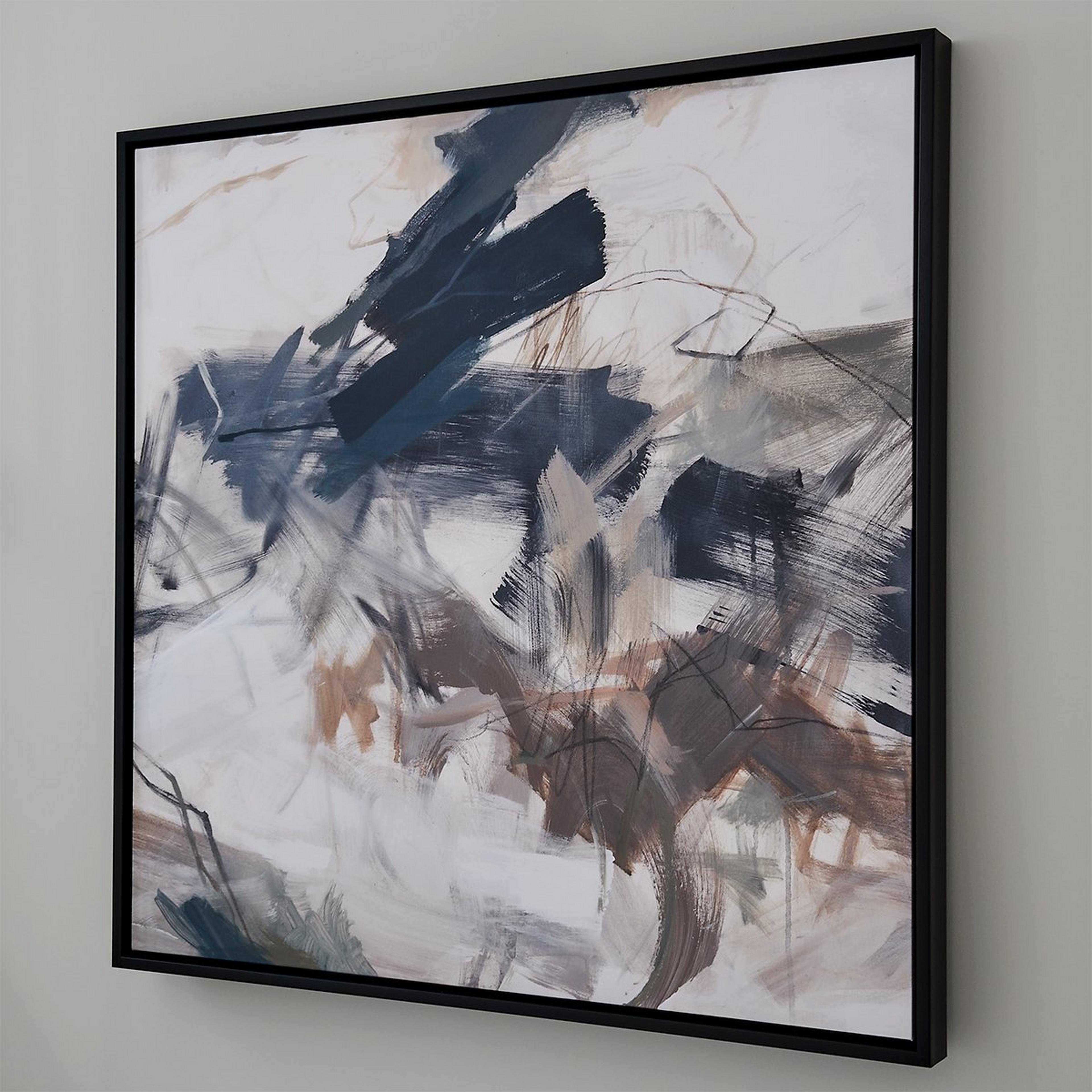 A Tobias Wall Art with Blue / Taupe / Gray color