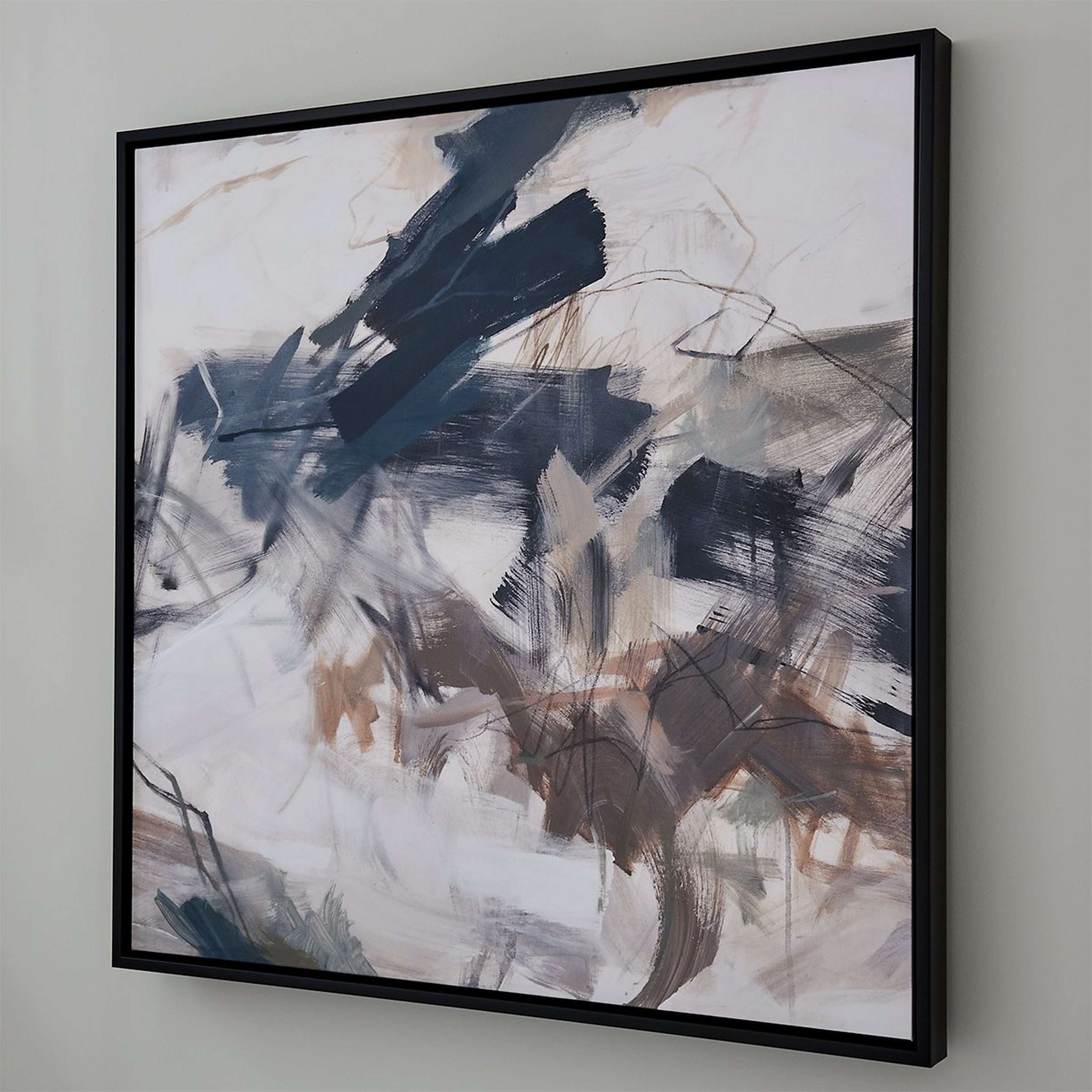 A Tobias Wall Art with Blue / Taupe / Gray color