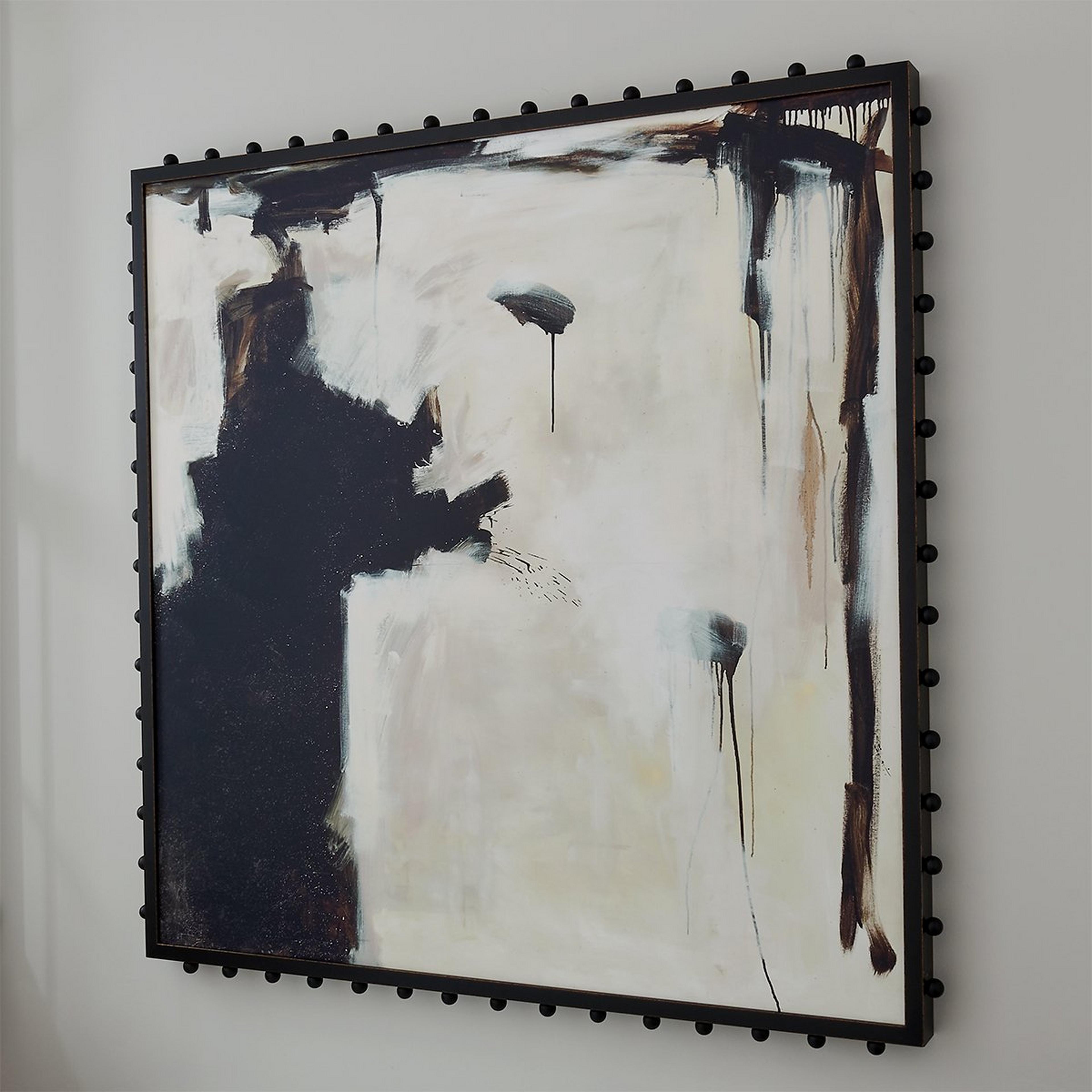 A Nezumi Wall Art with Black / White / Bronze color