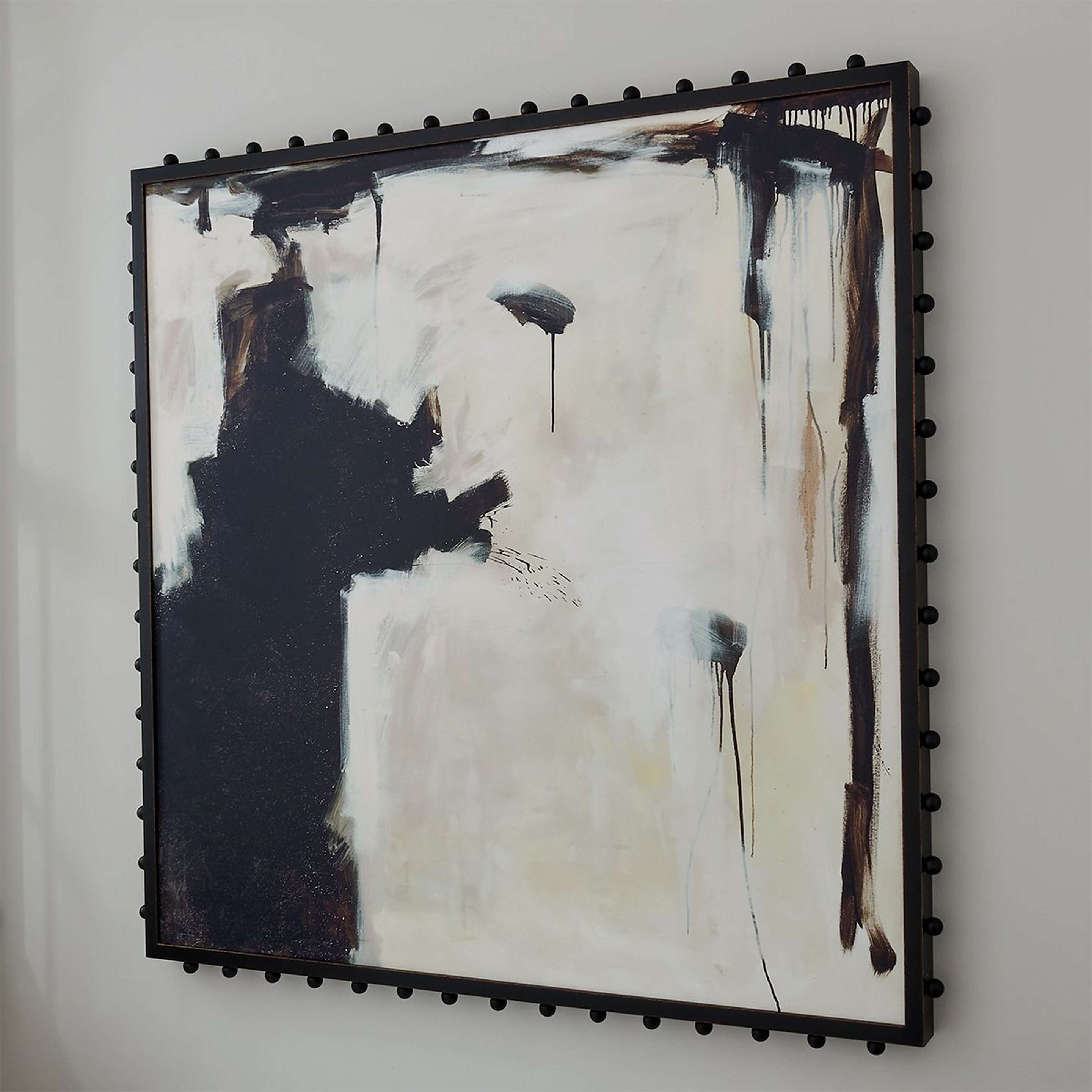 A Nezumi Wall Art with Black / White / Bronze color