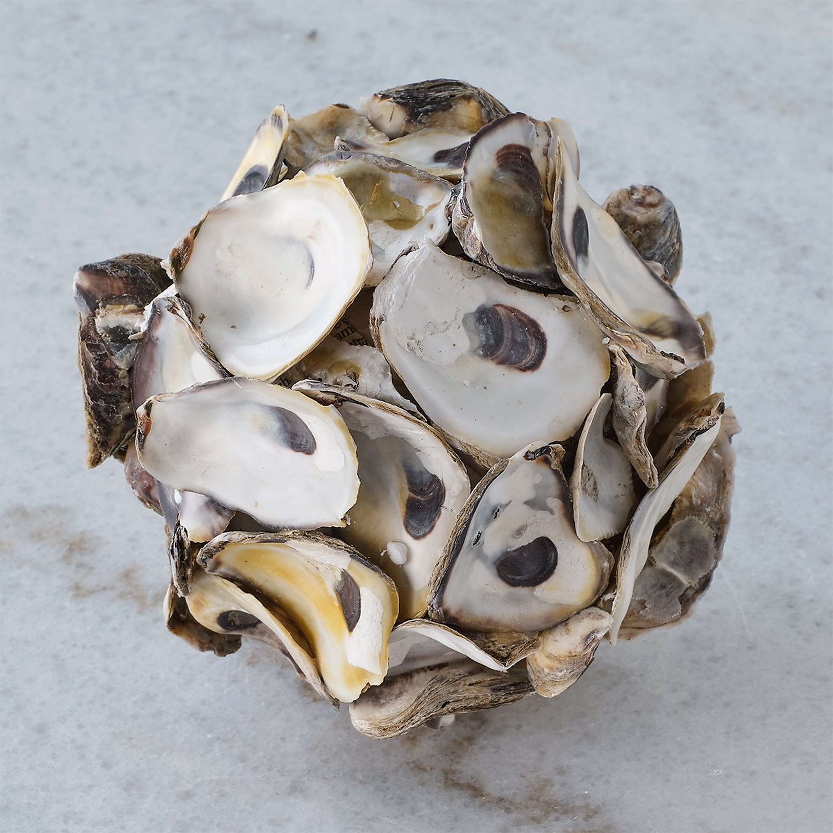 A Oyster Shell Balls - Set of 4 with Oyster Shell color
