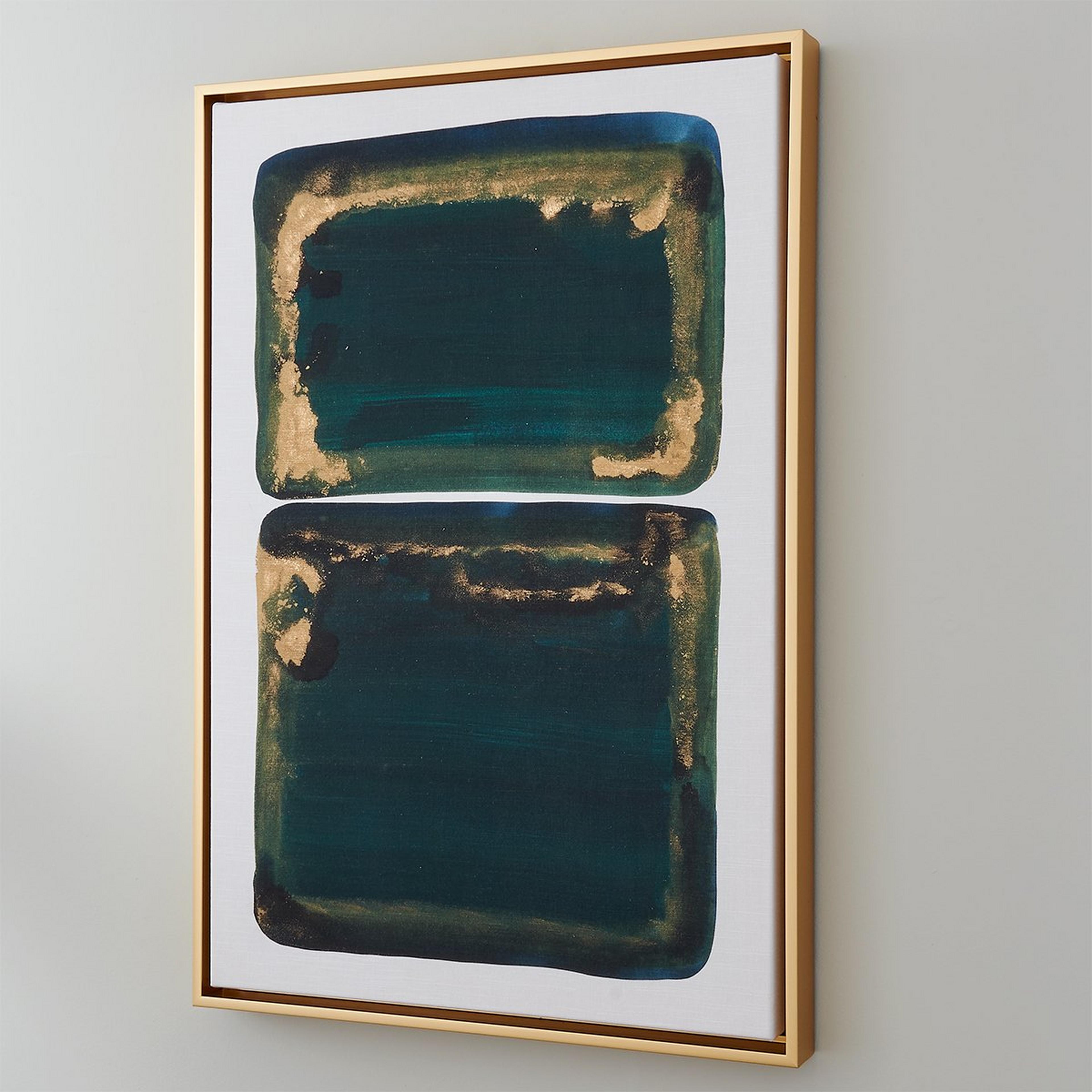 A Reizoko Wall Art with Green / Gold / White color