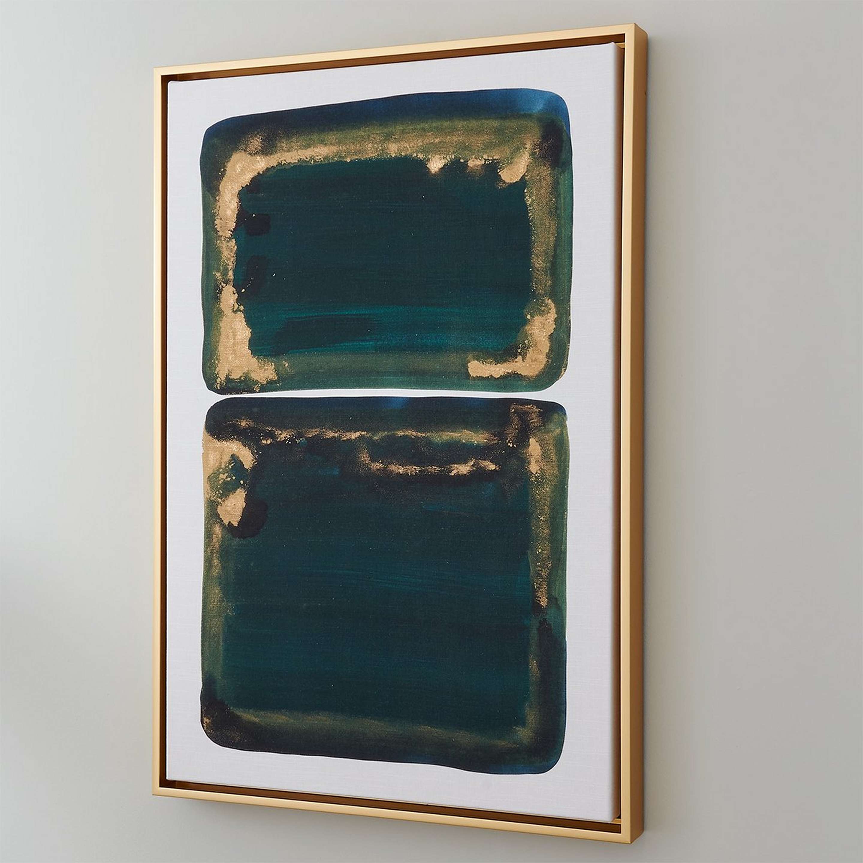 A Reizoko Wall Art with Green / Gold / White color