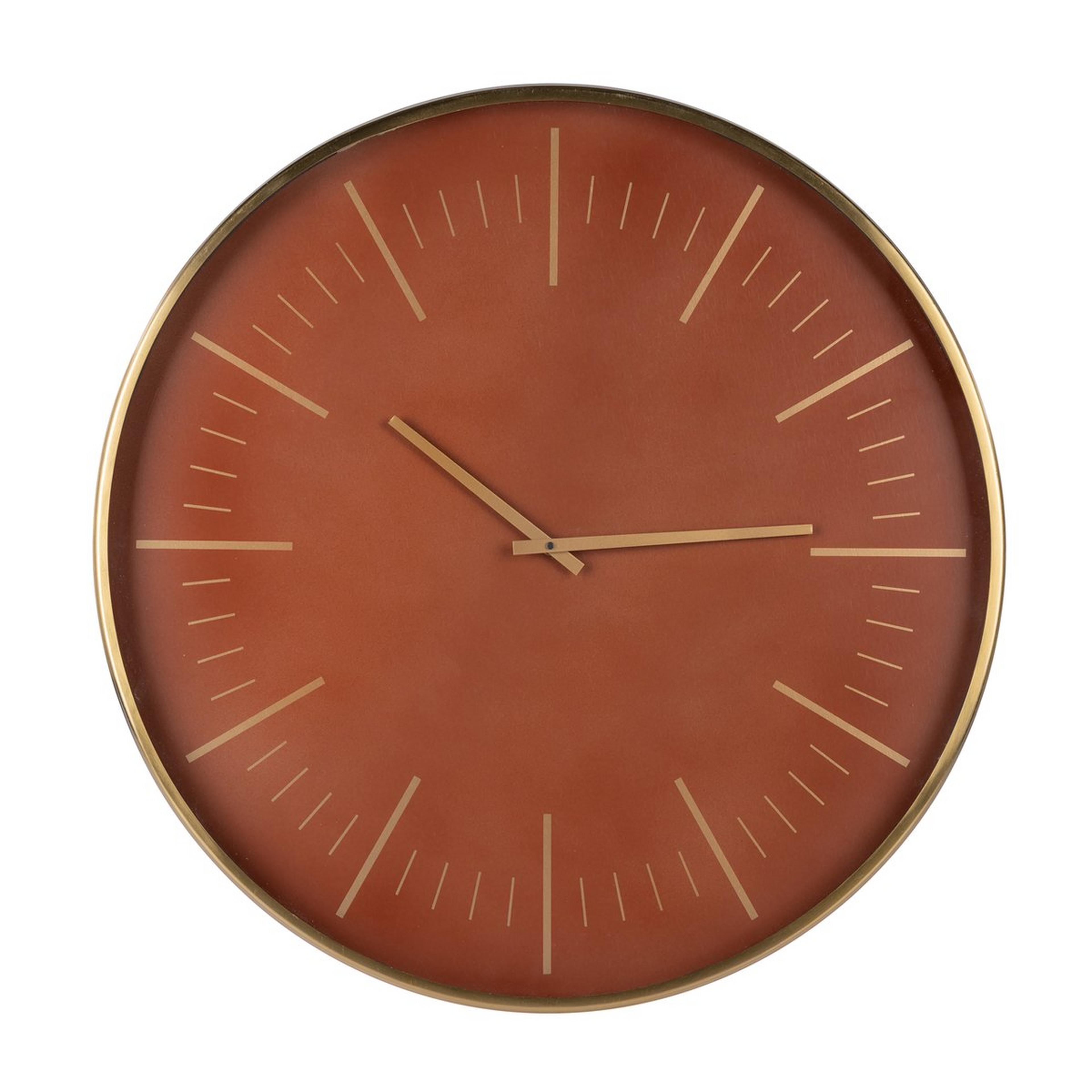 A Jean Wall Clock with Brown / Gold color