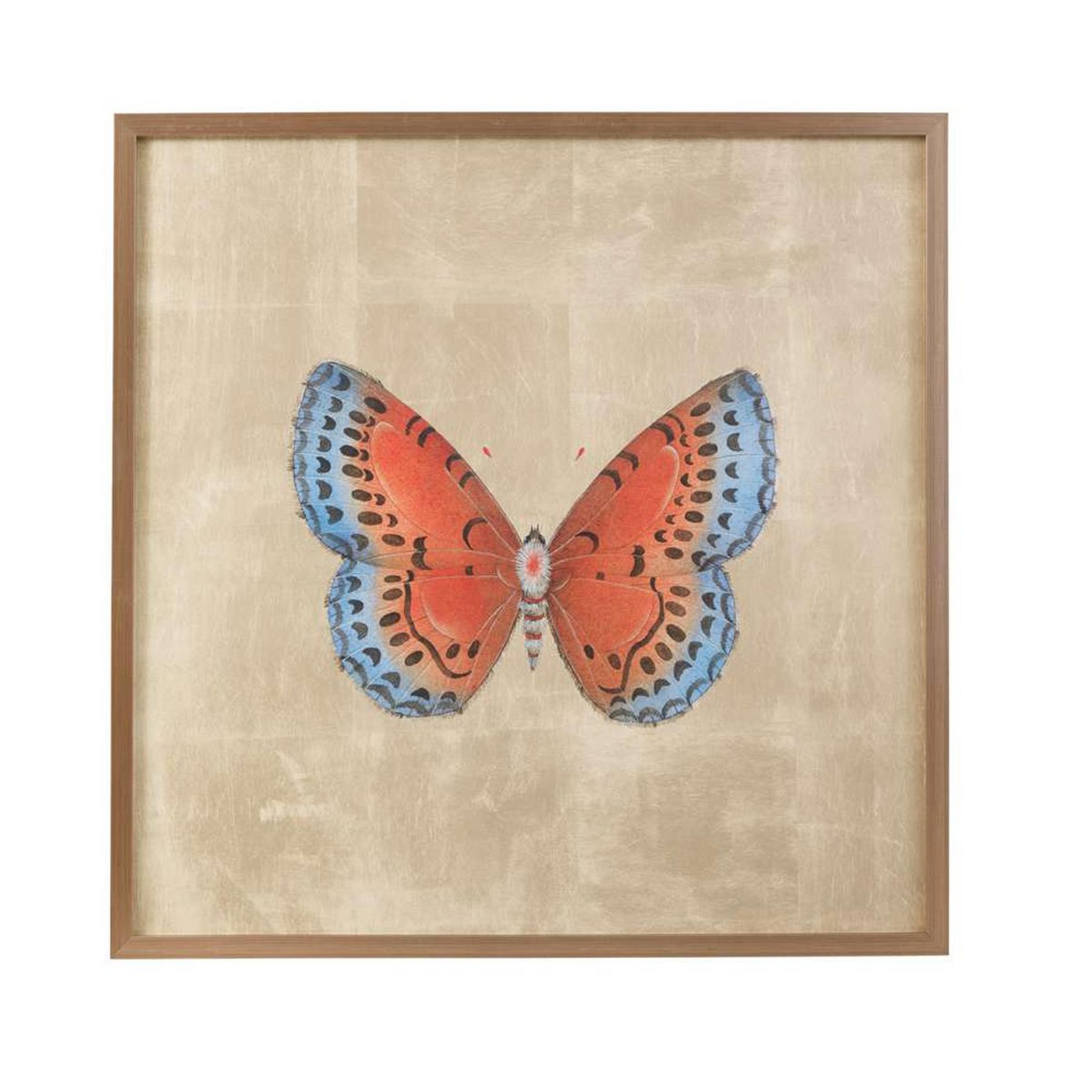 A Mariposa Wall Art with Orange / Blue / Tan color