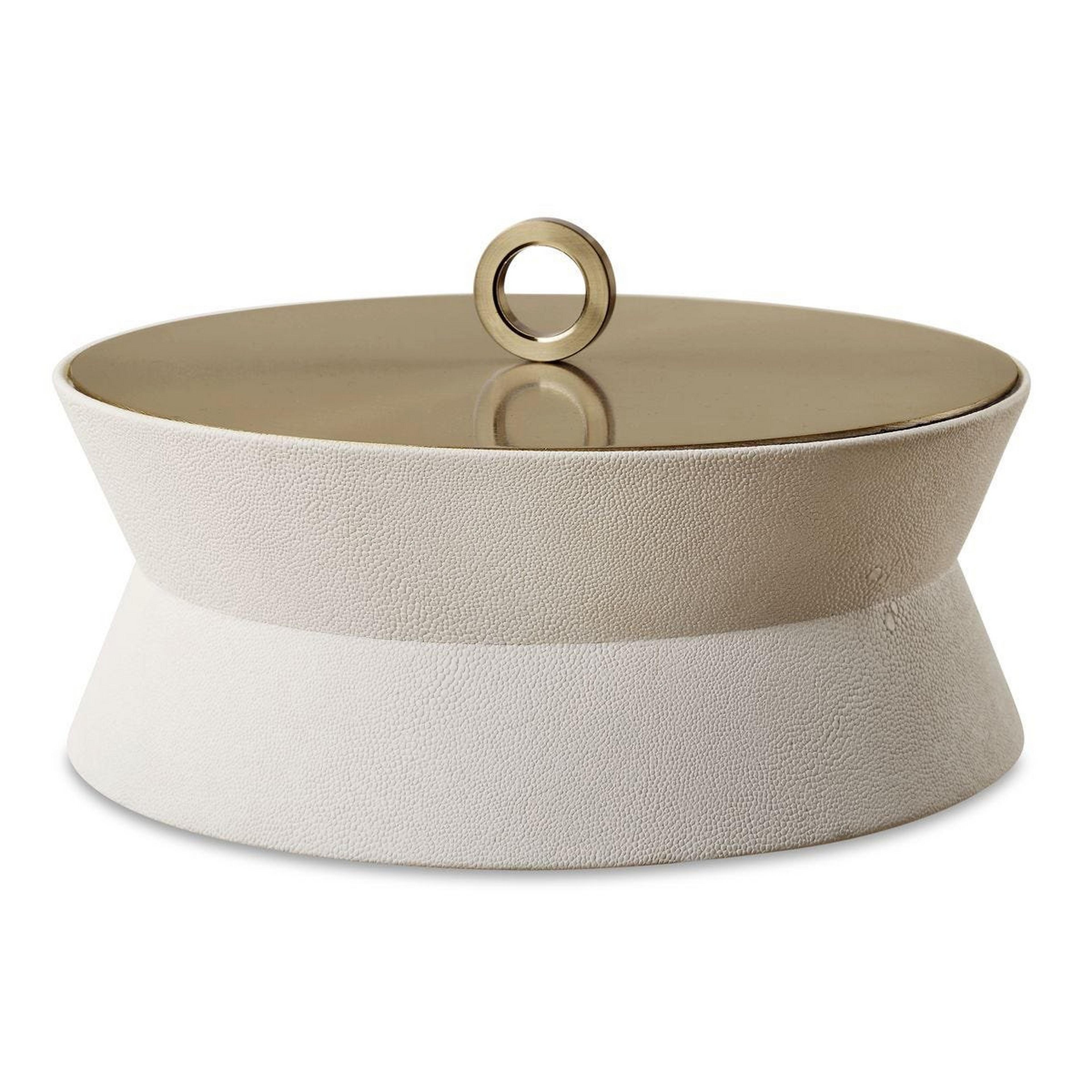 A Brimsley Round Box with White color