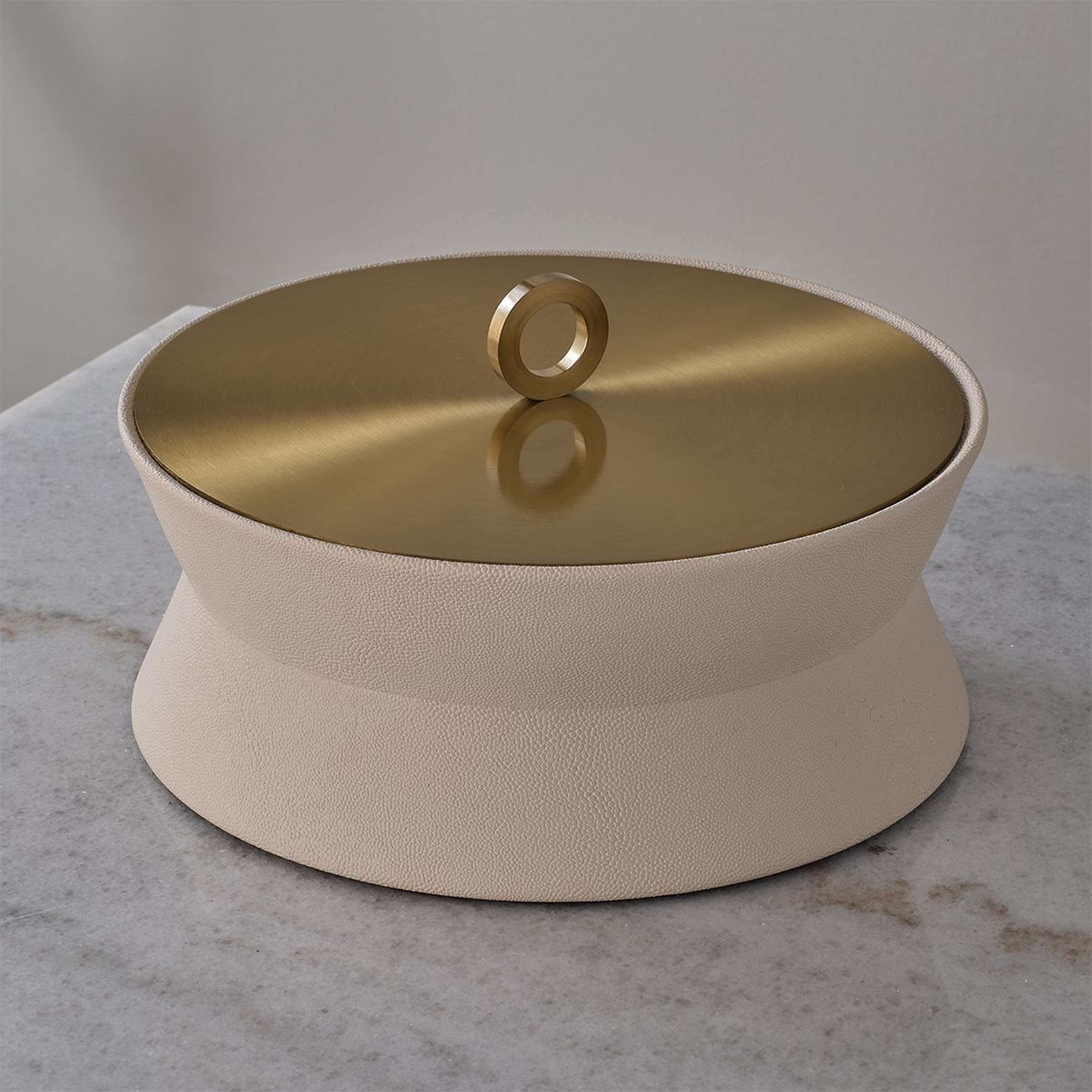A Brimsley Round Box with White color