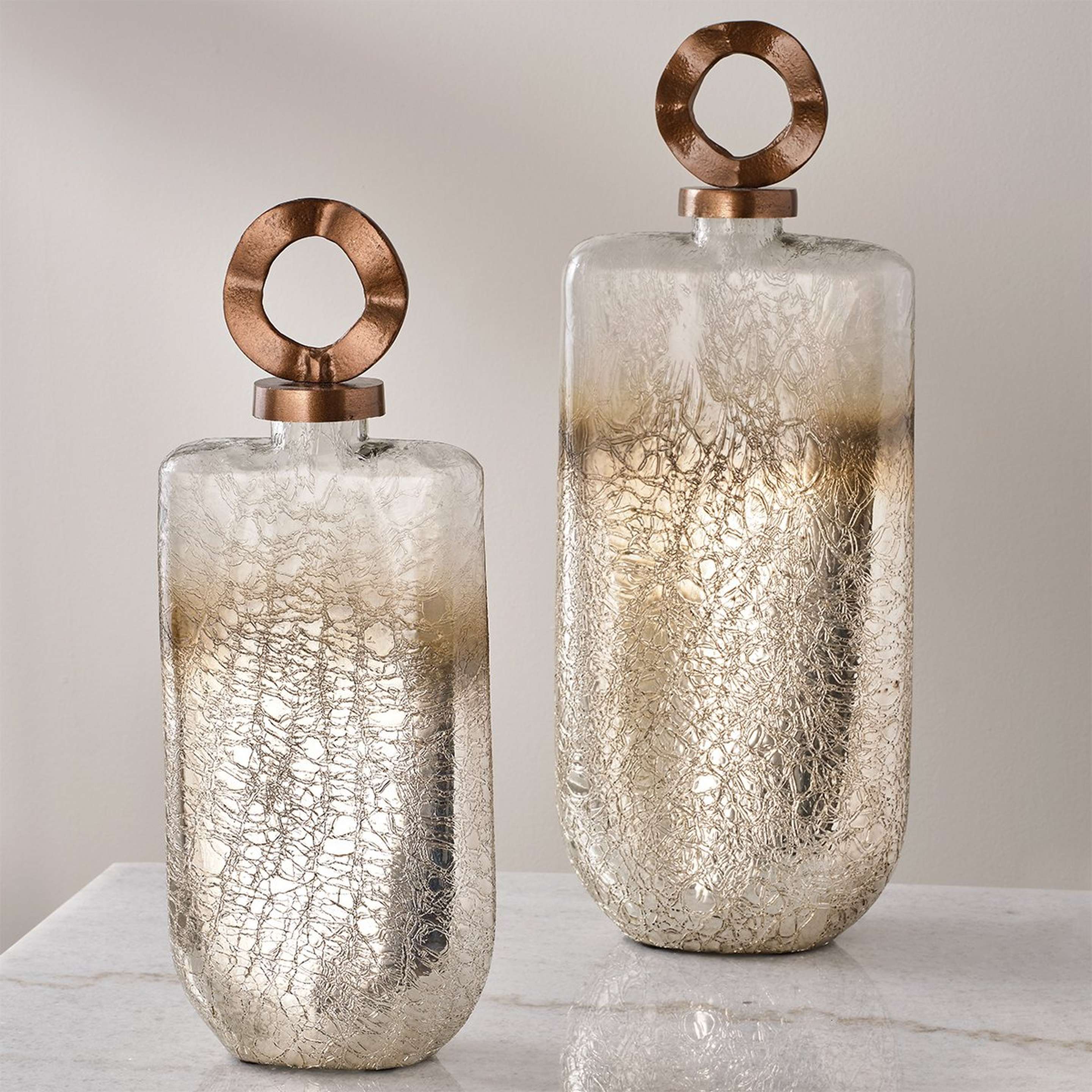 A Ira Glass Vases - Set of 2 with Dark Gray color