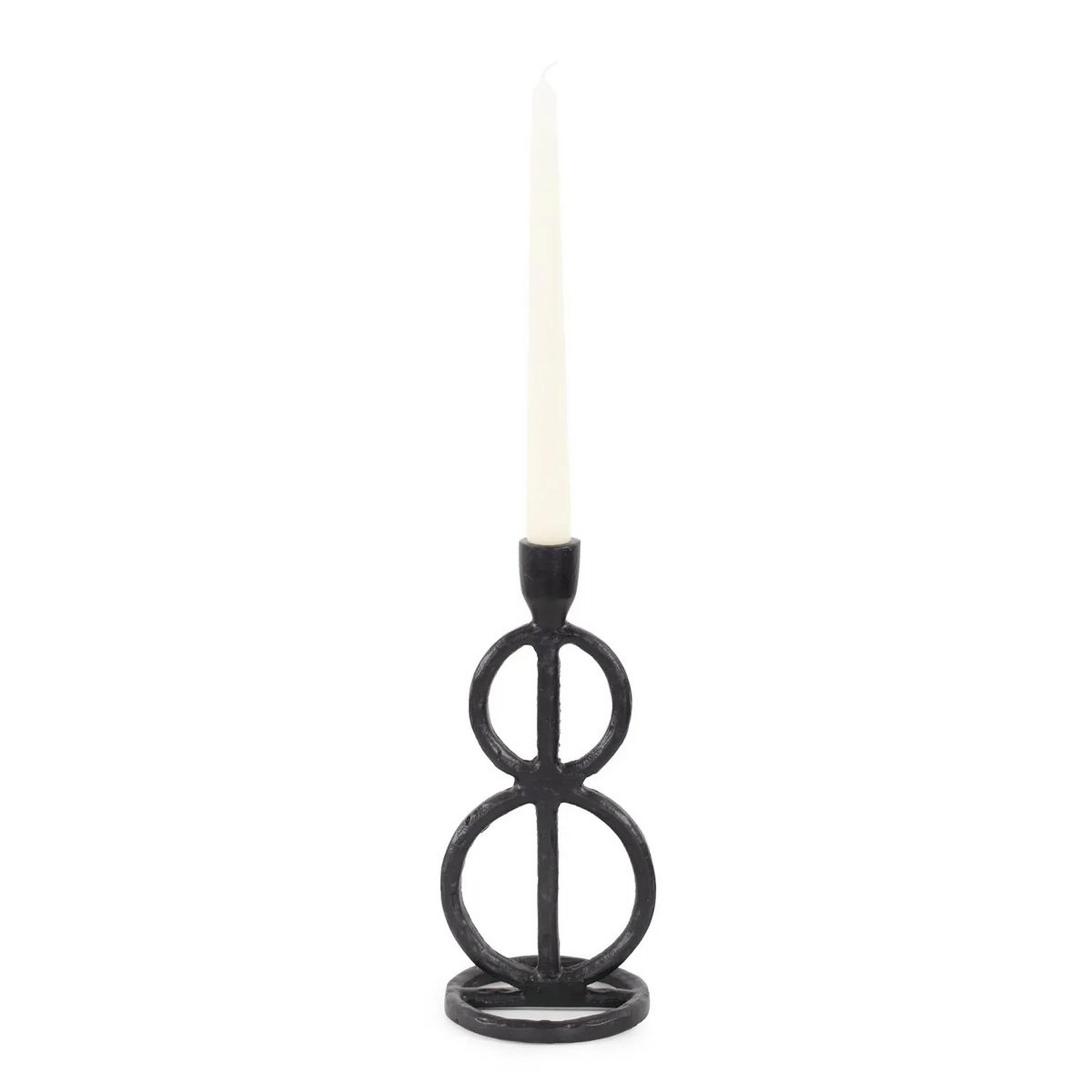 A Looped Candle Holder - Double with Black color