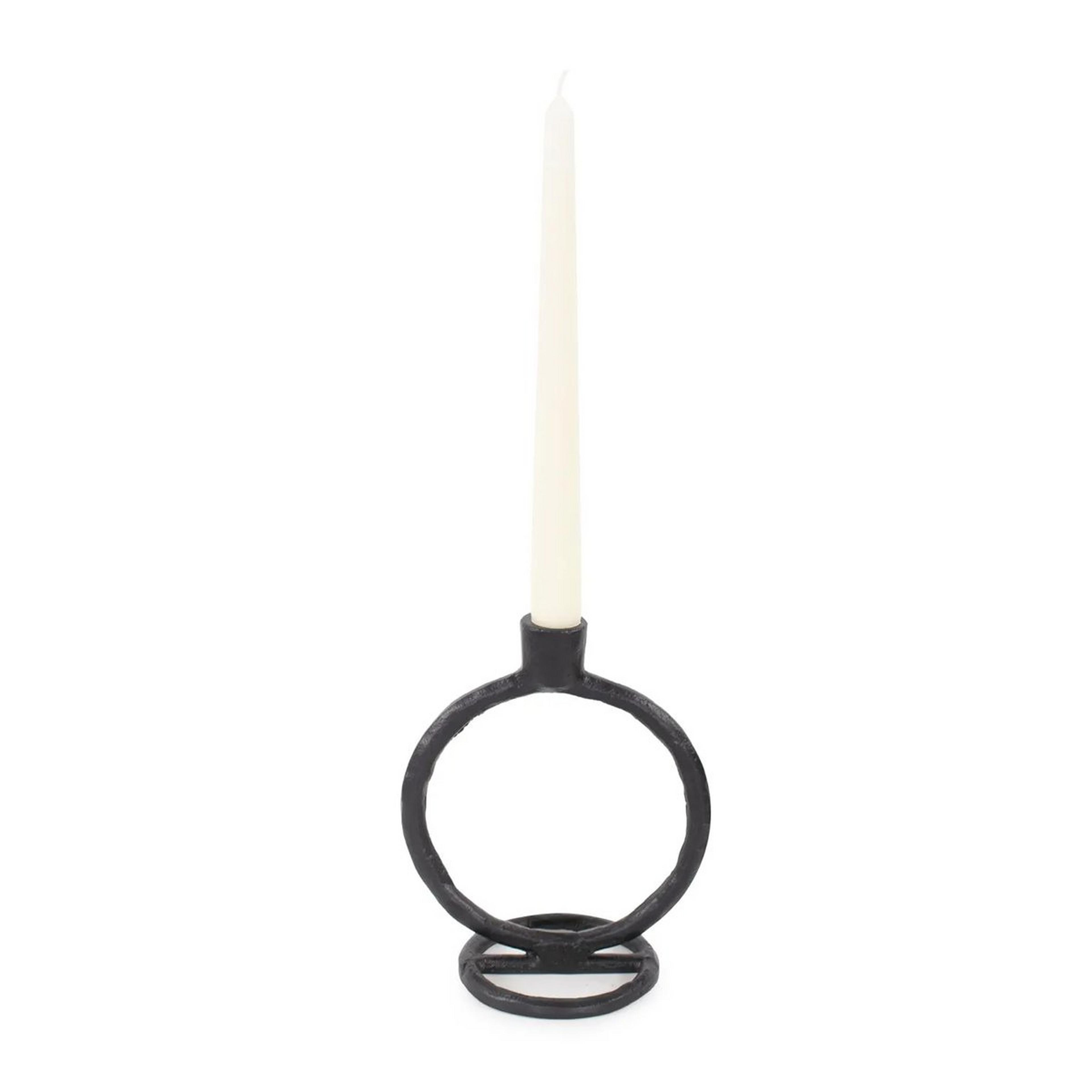 A Looped Candle Holder - Single with Black color