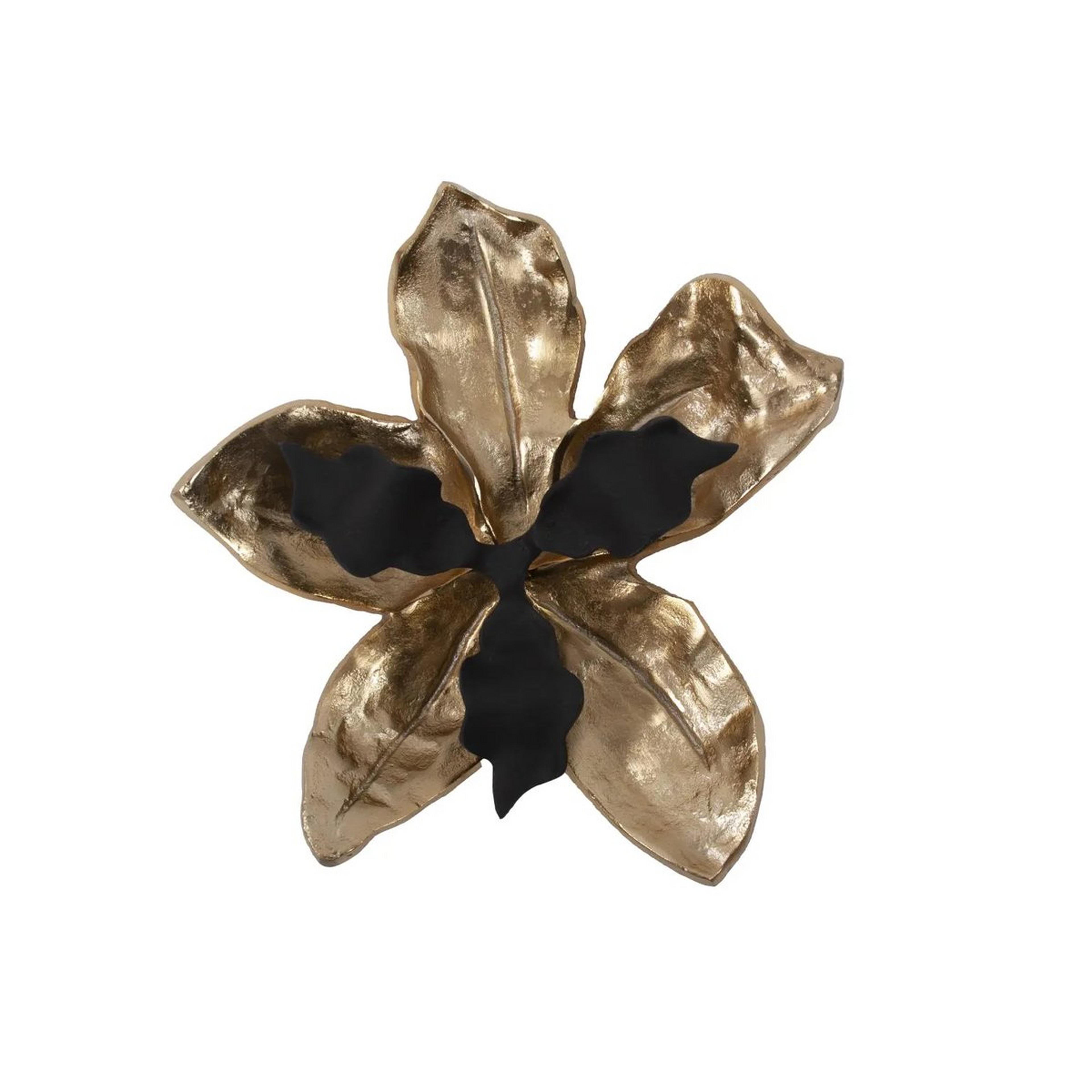 A Orchid Wall Decor with Gold / Black color
