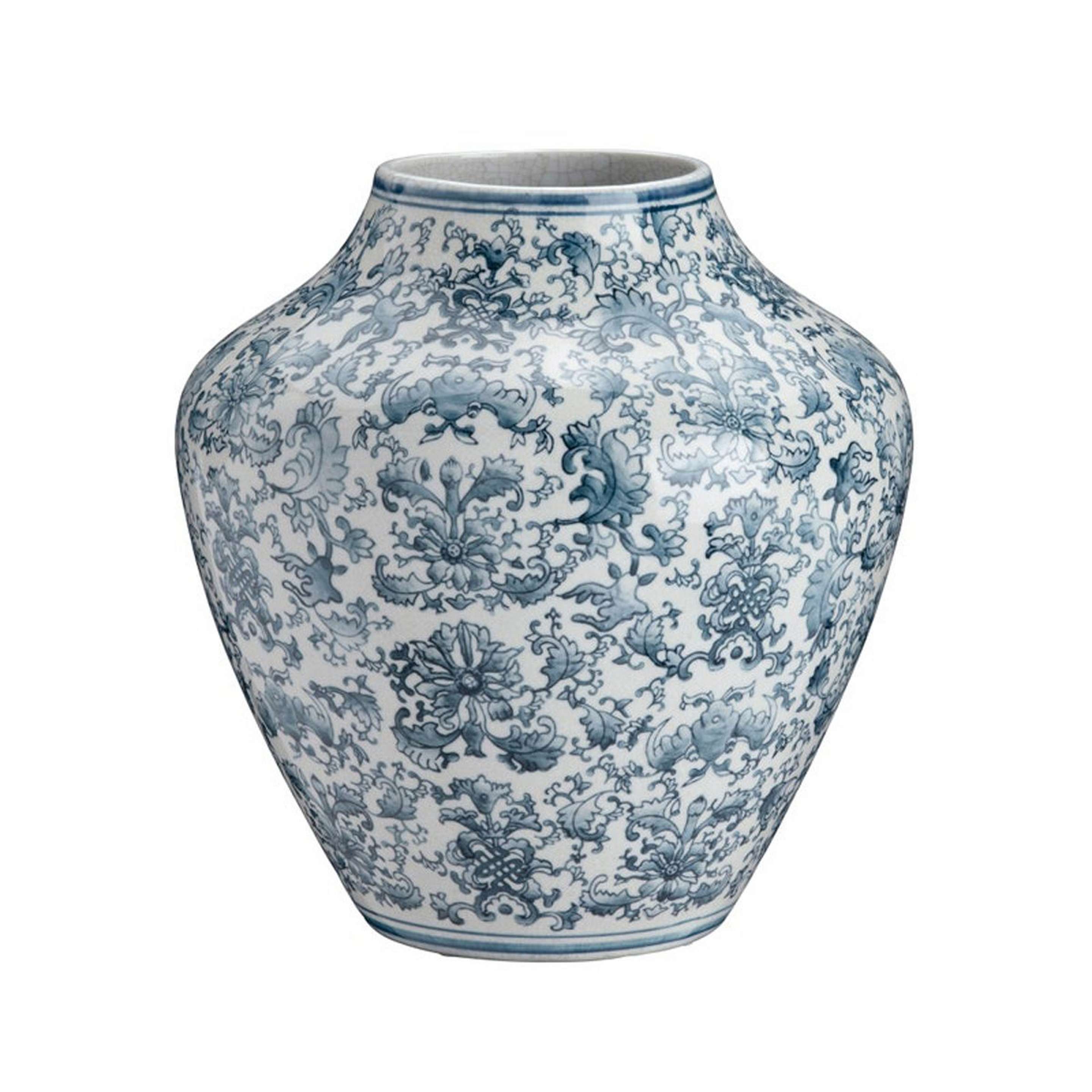 A Geranium Vase with Blue / White color