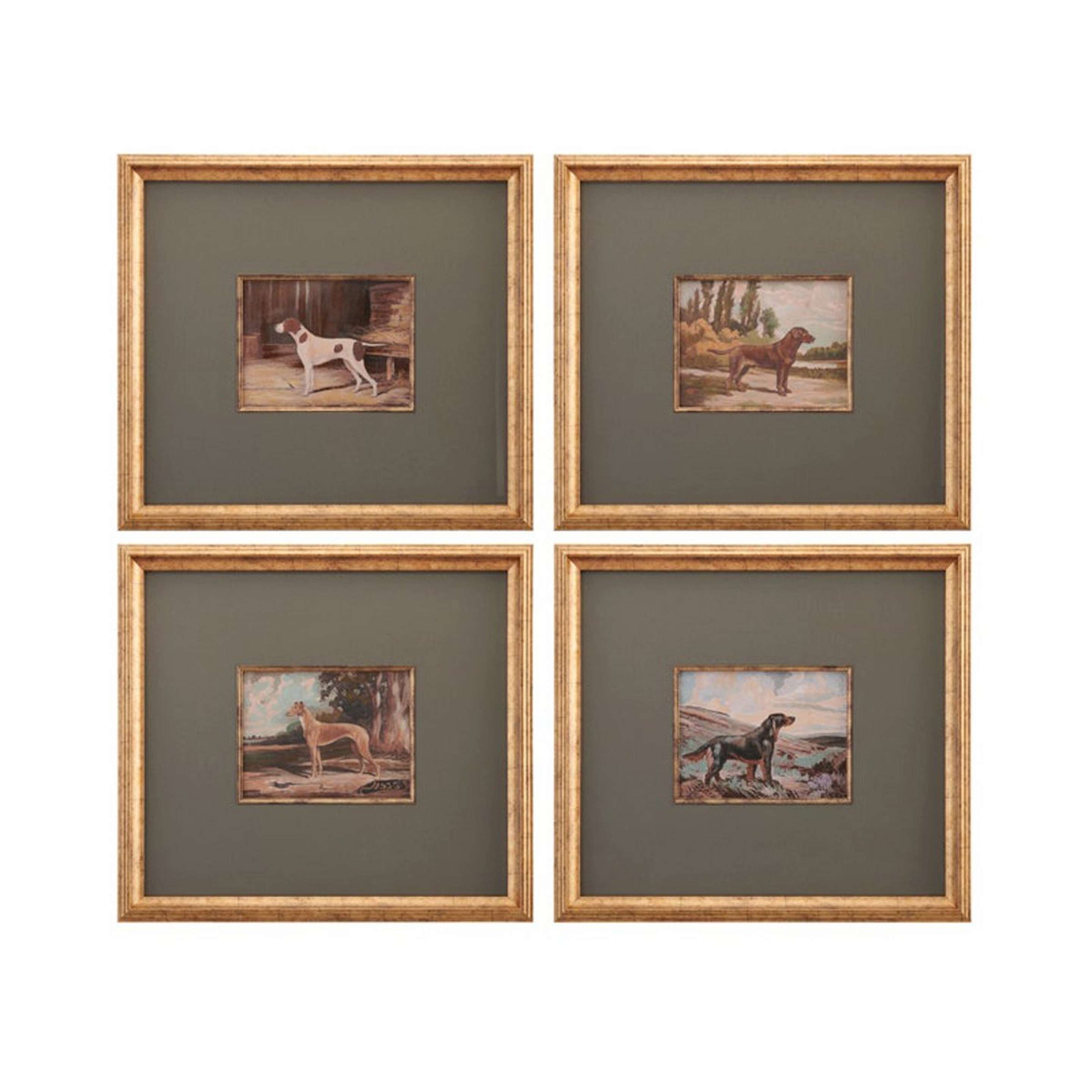 A Rover Wall Art with Green / Neutrals / Gold color
