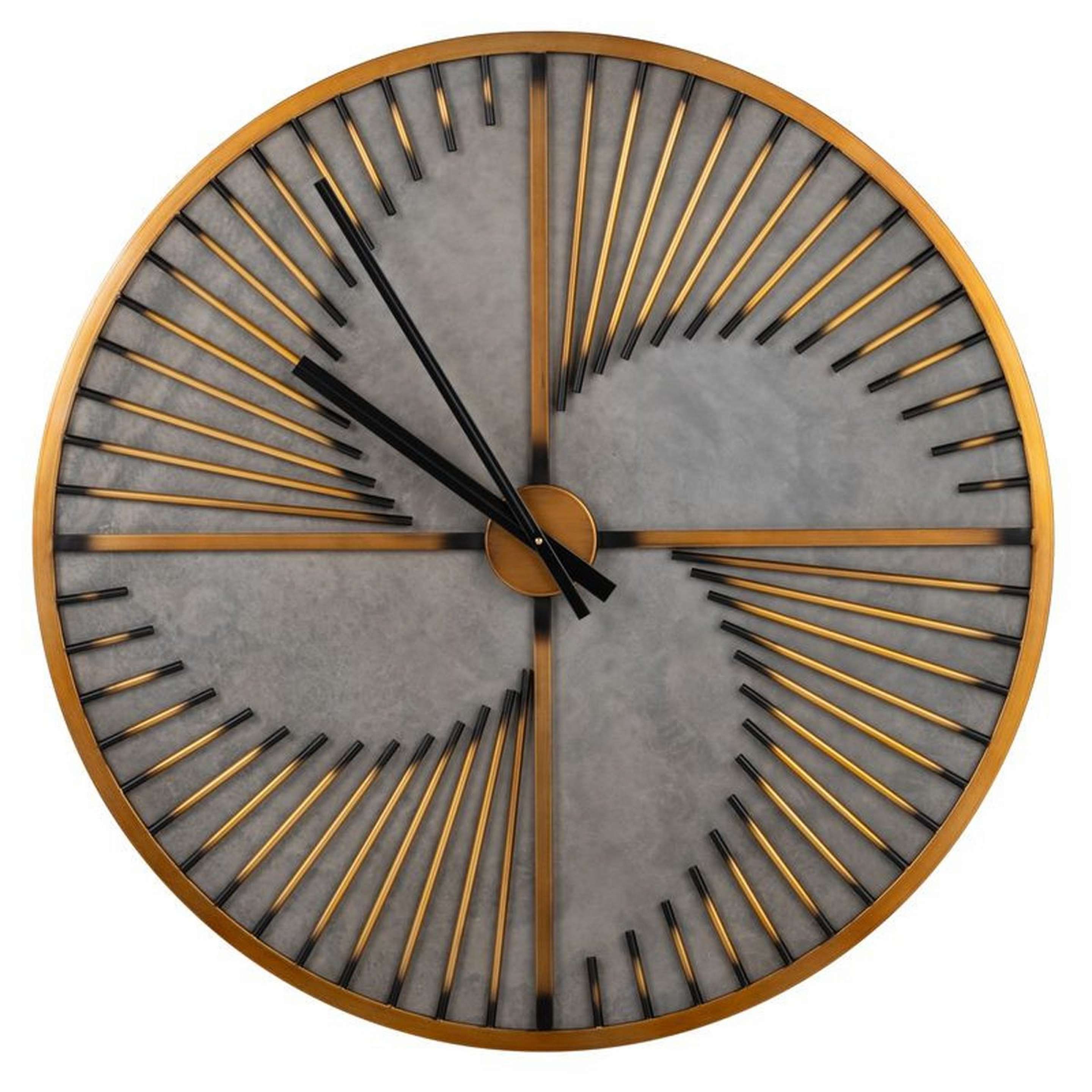 A Wilson Wall Clock with Gold / Gray / Black color