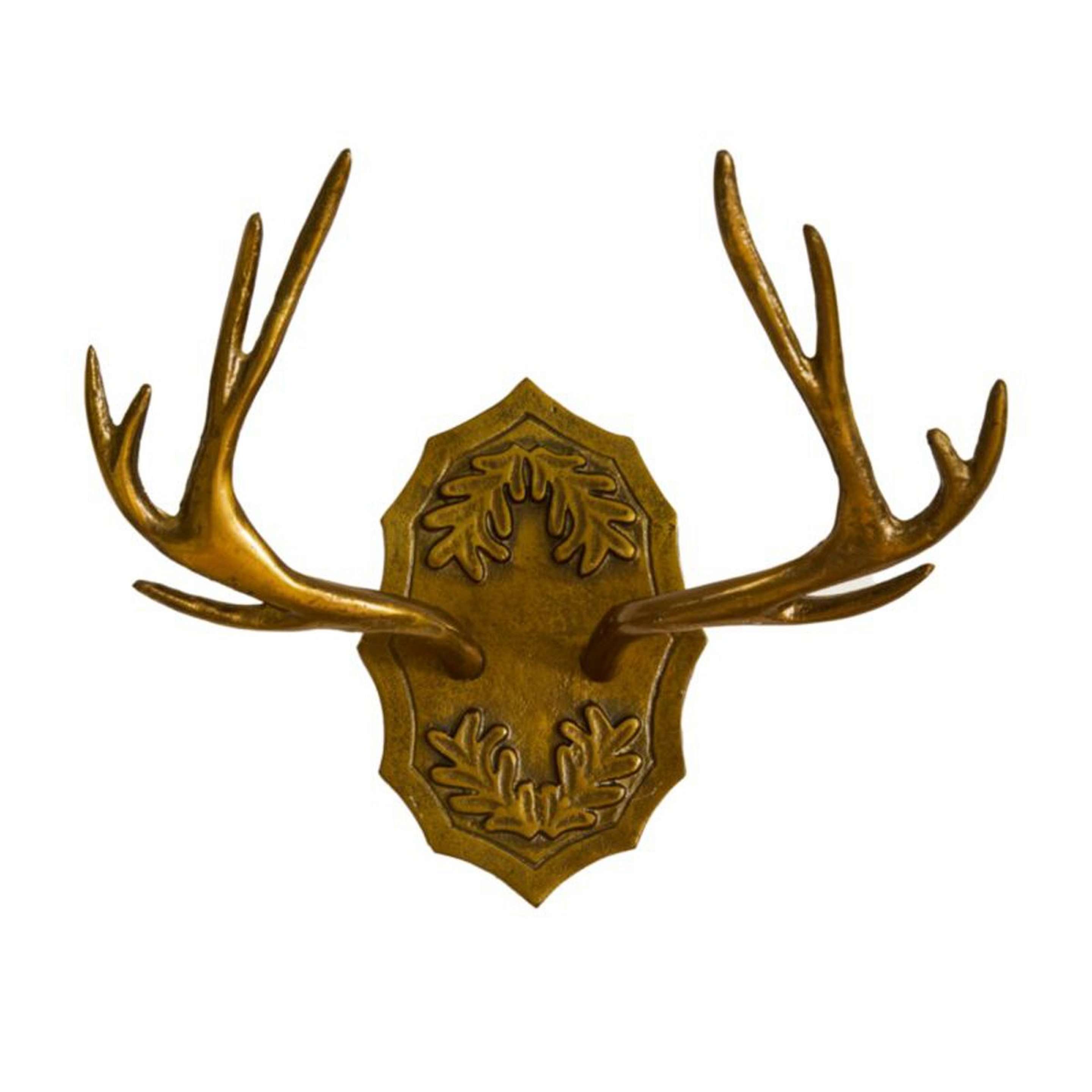 A Antler Wall Art - Large with Antique-Gold color