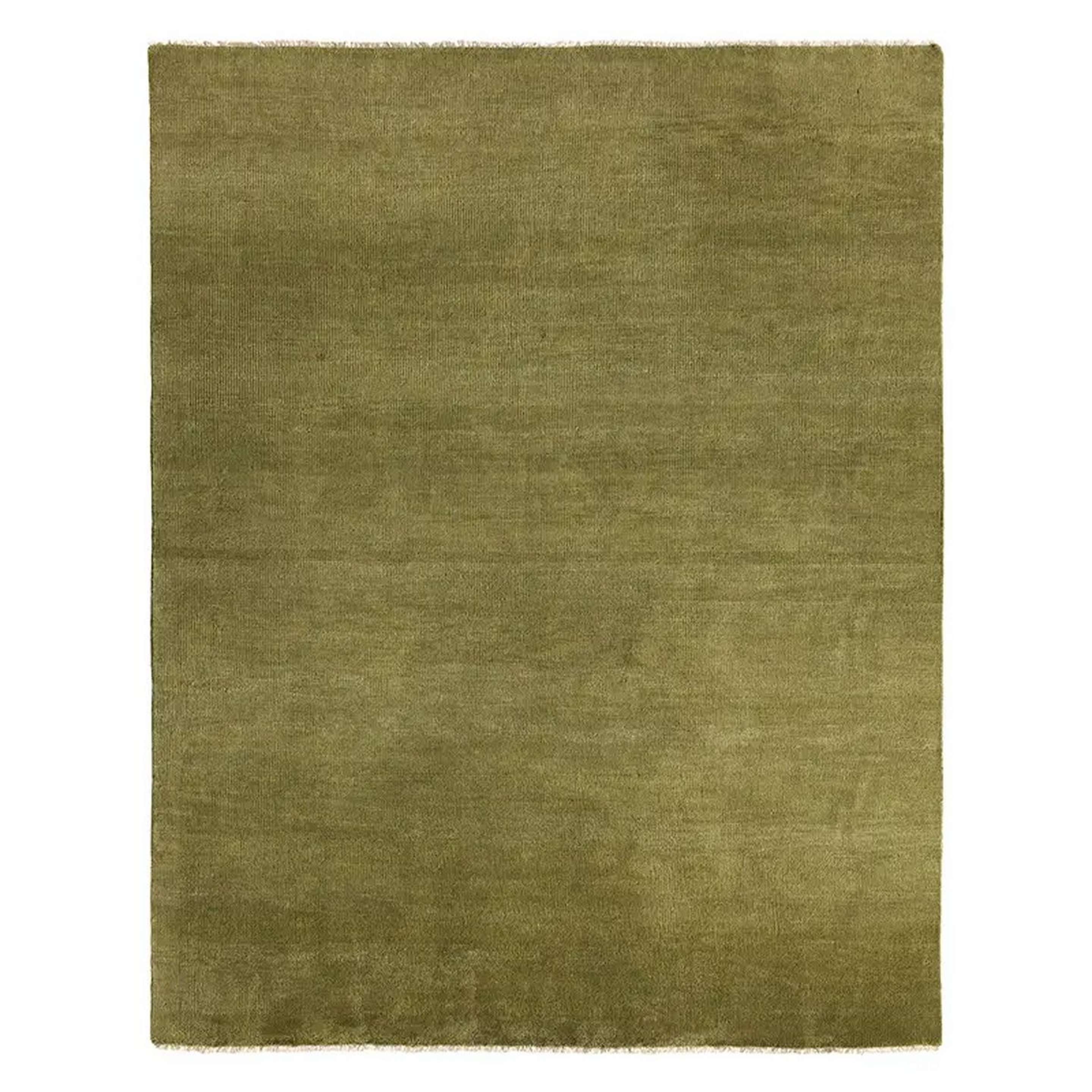 A Fiona Hand-Knotted Rug with Olive Green color