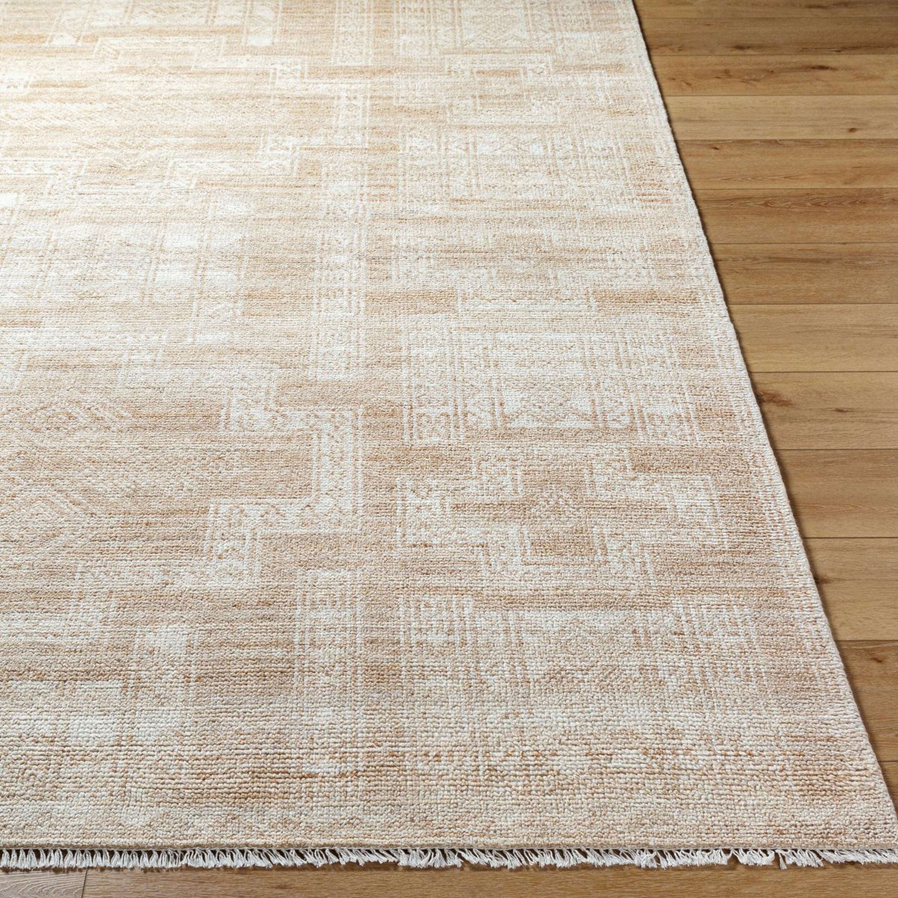 A Halona Hand-Knotted Rug with Tan color