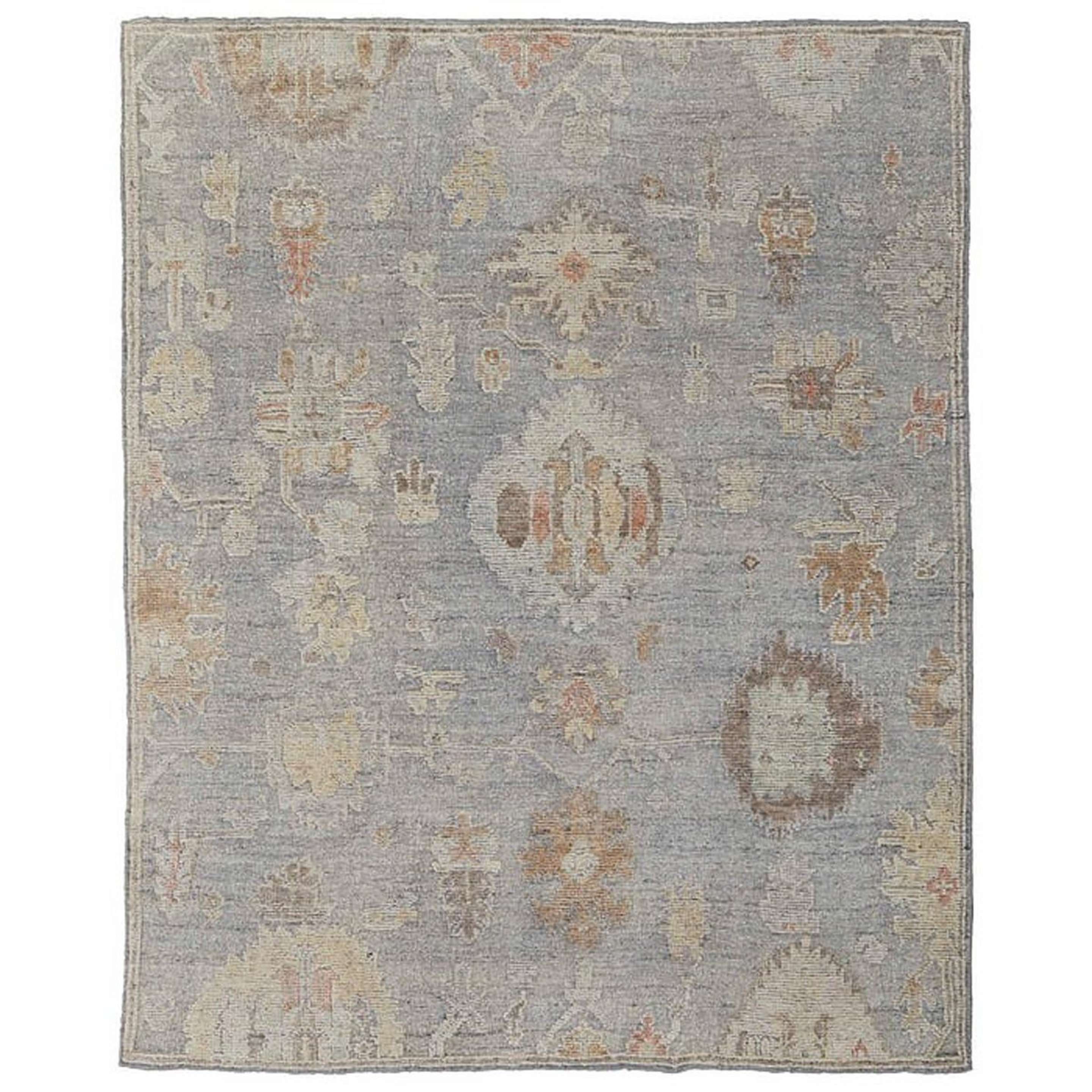 A Lella Hand-Knotted Rug with Gray color
