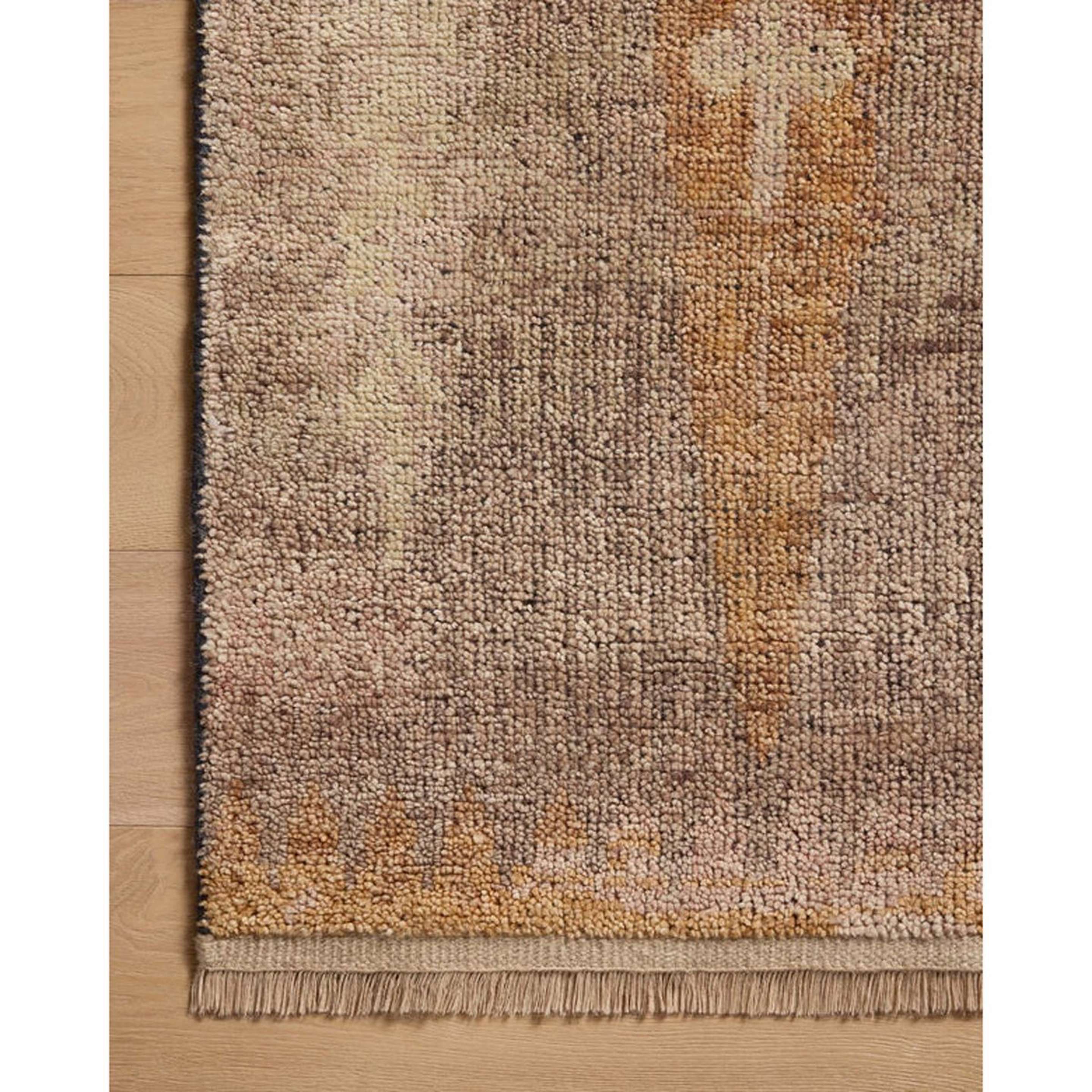 A Trailmark Hand-Knotted Rug with Taupe / Orange color