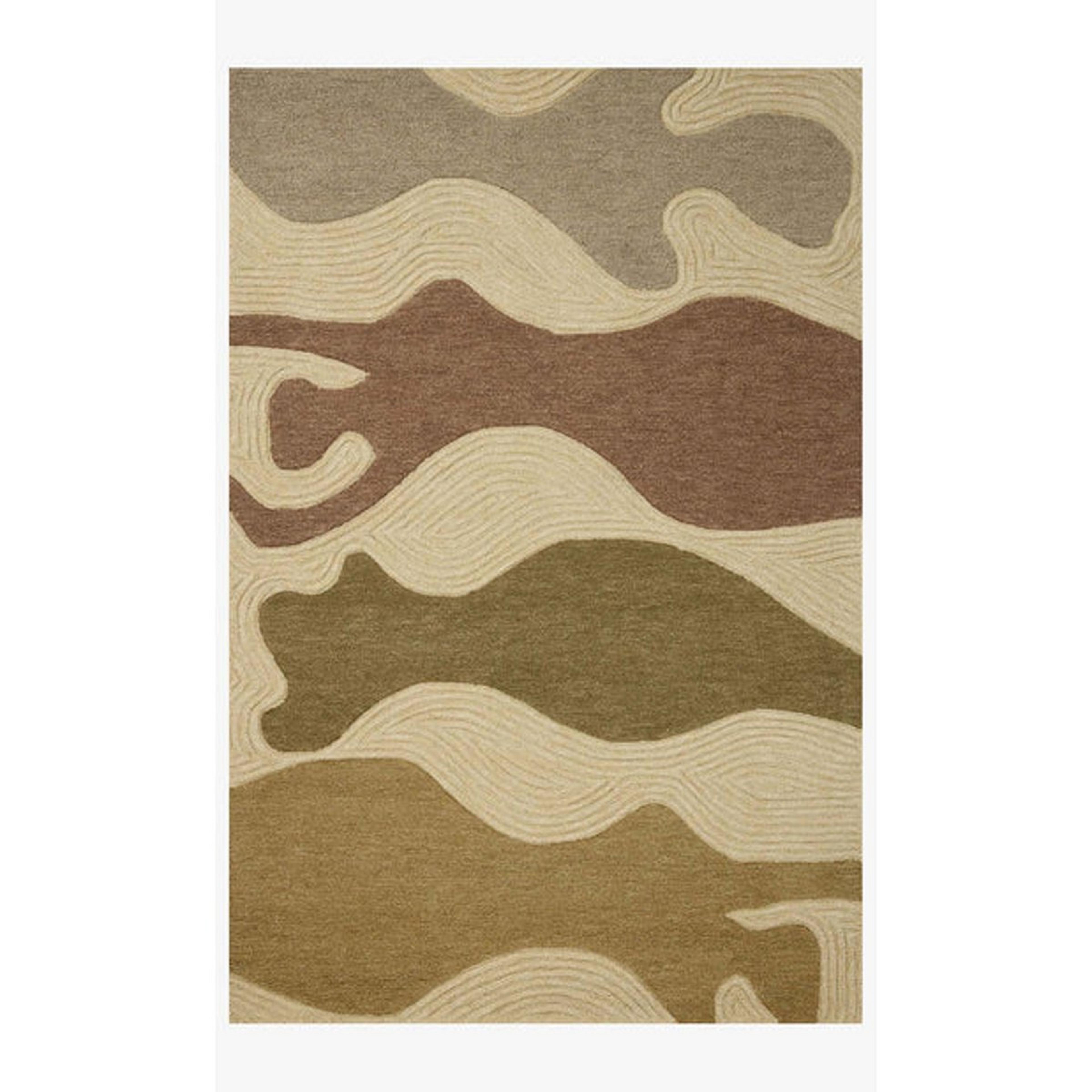 A Clytemnestra Hand-Tufted Rug with Brown color