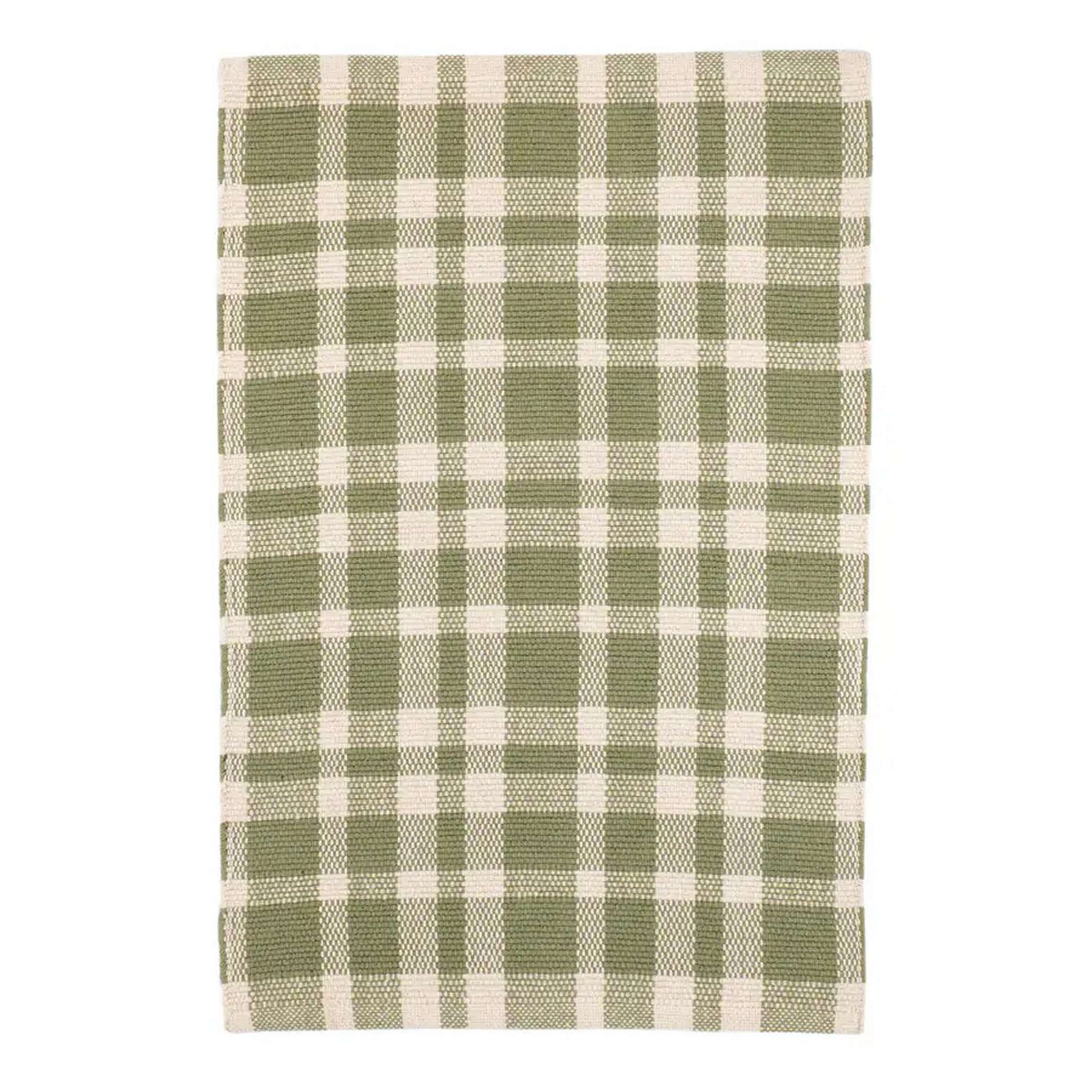 A Marcos Handwoven Rug with Sage Green color