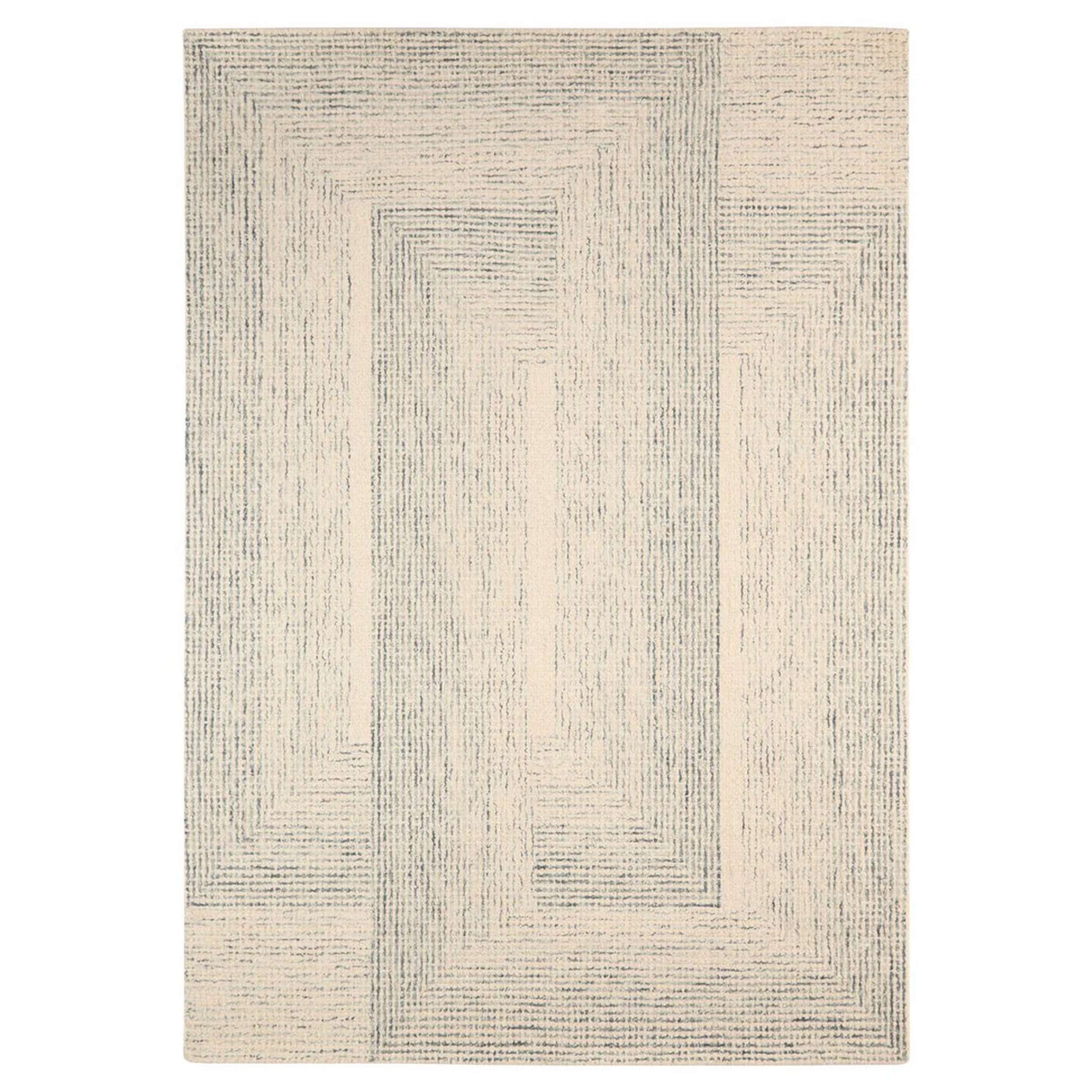 A Arcelia Hand-Tufted Rug with Blue / Ivory color