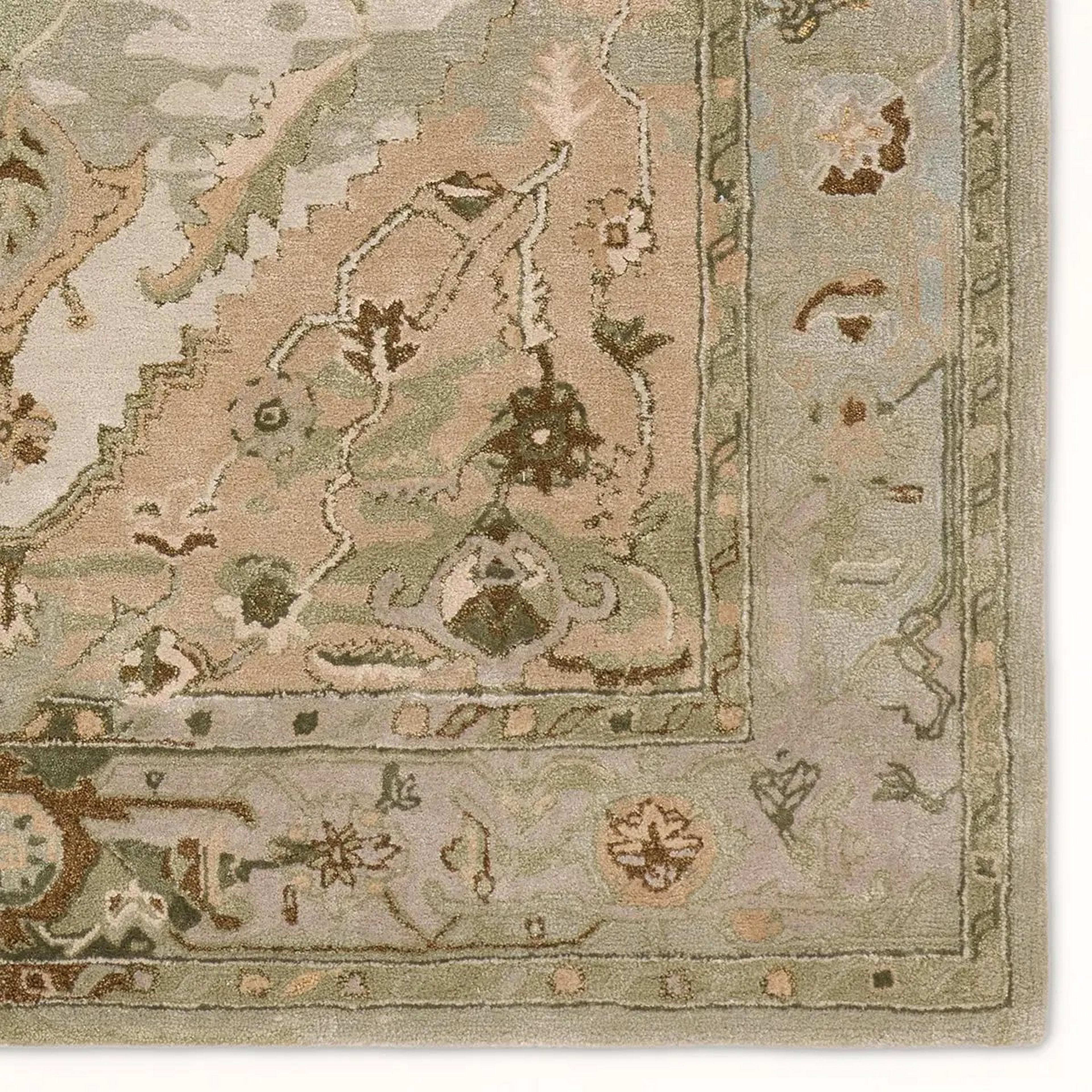 A Rosalba Hand-Tufted Rug with Tan / Brown color