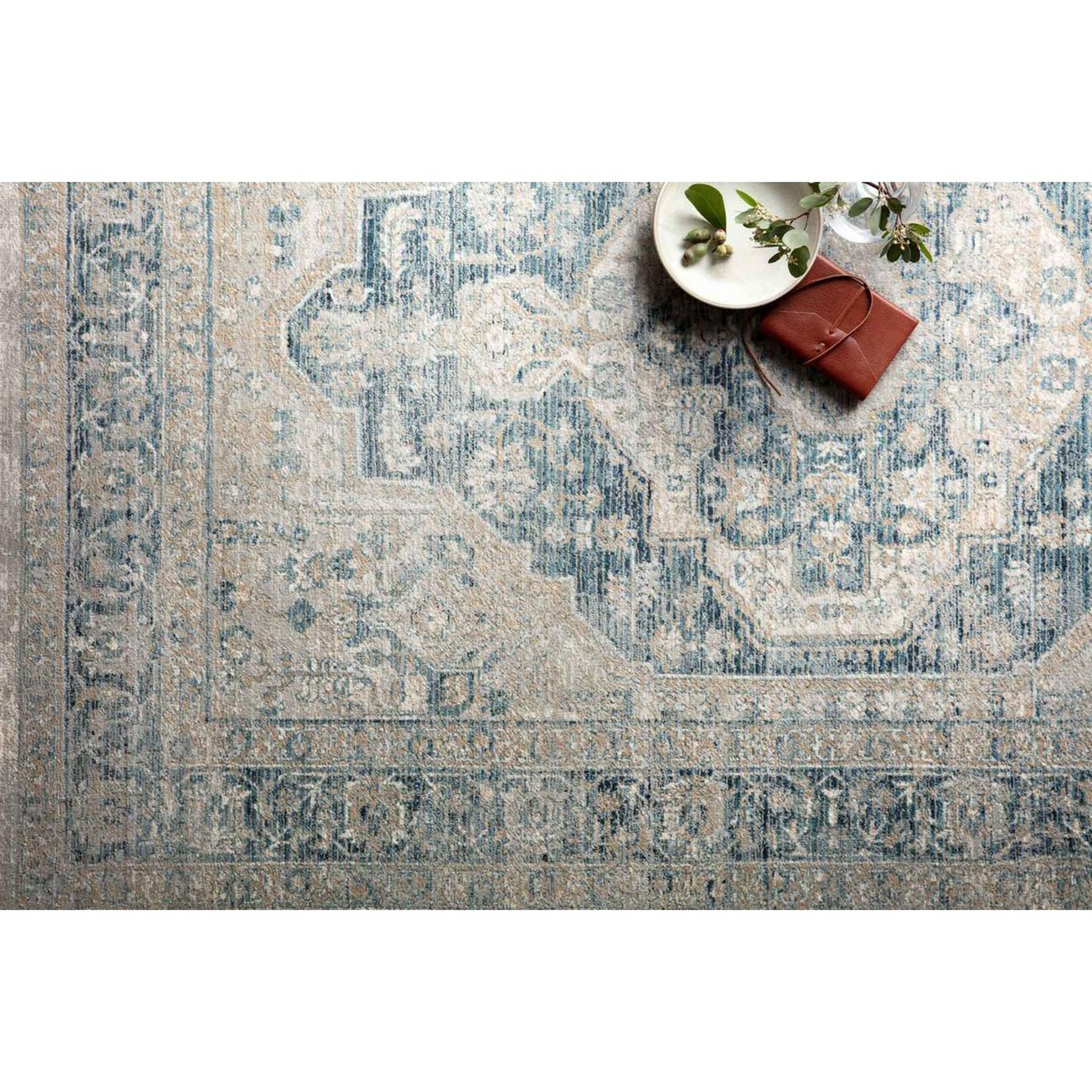 A Magnolia Home Elise Rug - Florence with Neutral / Blue color