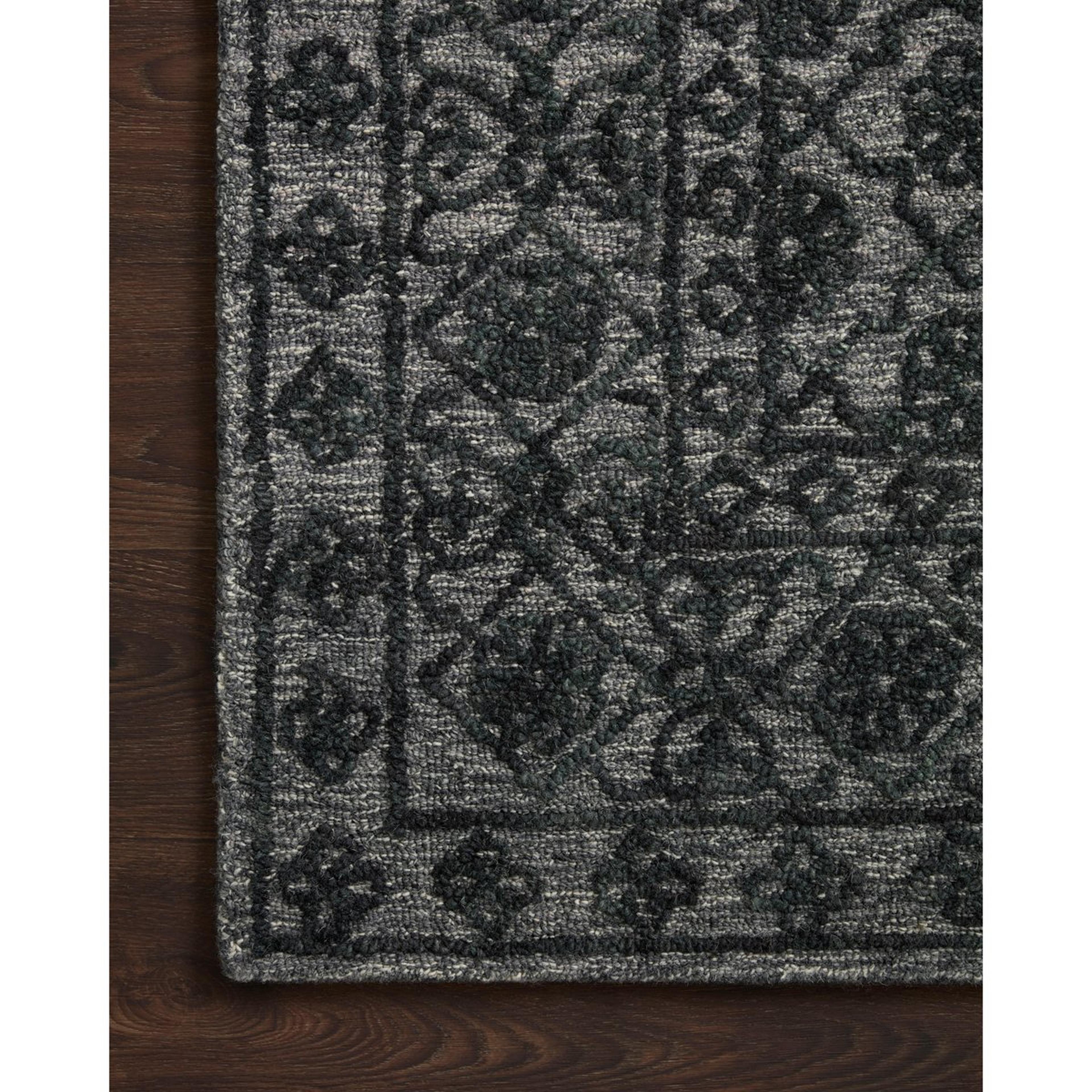 A Roswell Hand-Tufted Rug with Dark Gray / Smoke color