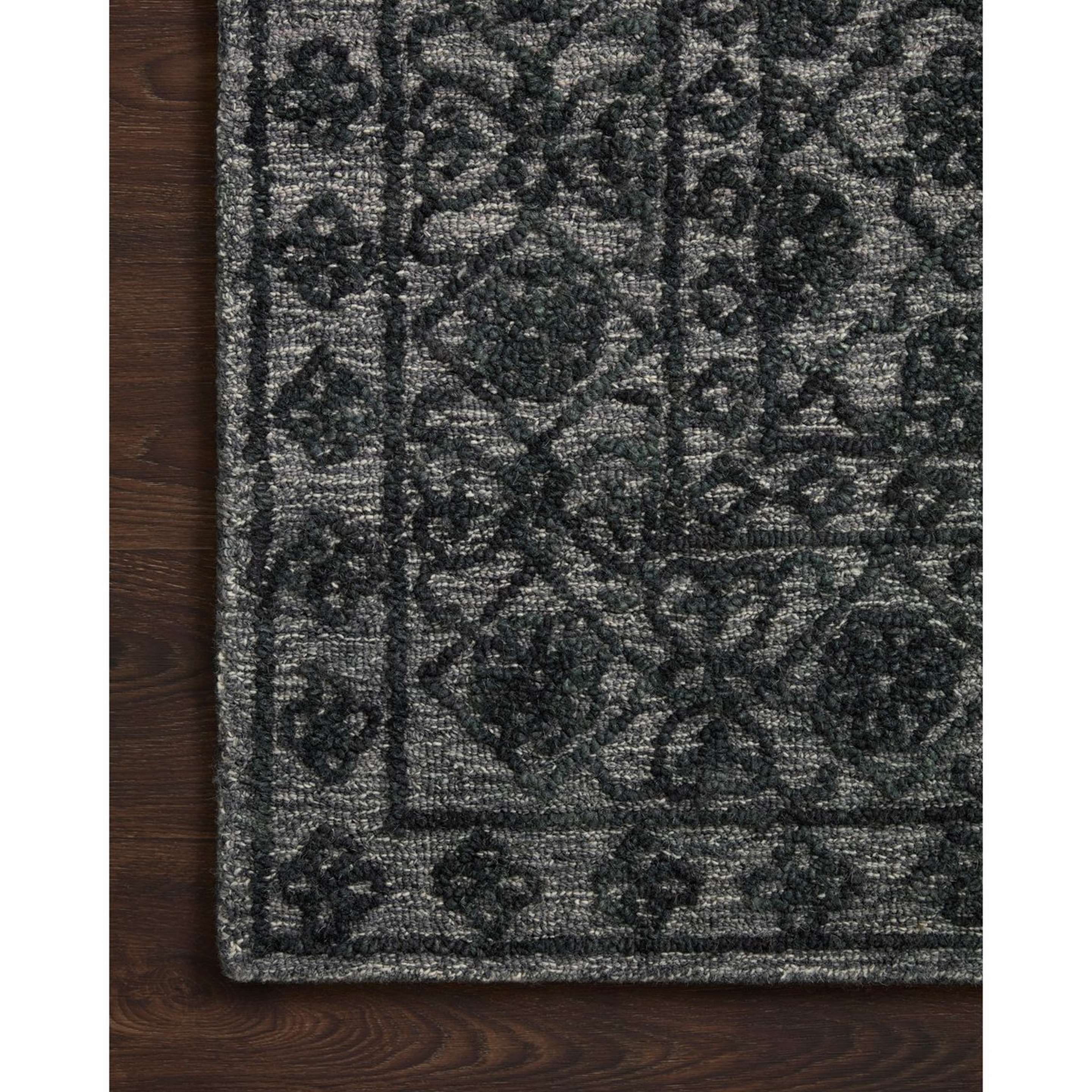 A Roswell Hand-Tufted Rug with Dark Gray / Smoke color
