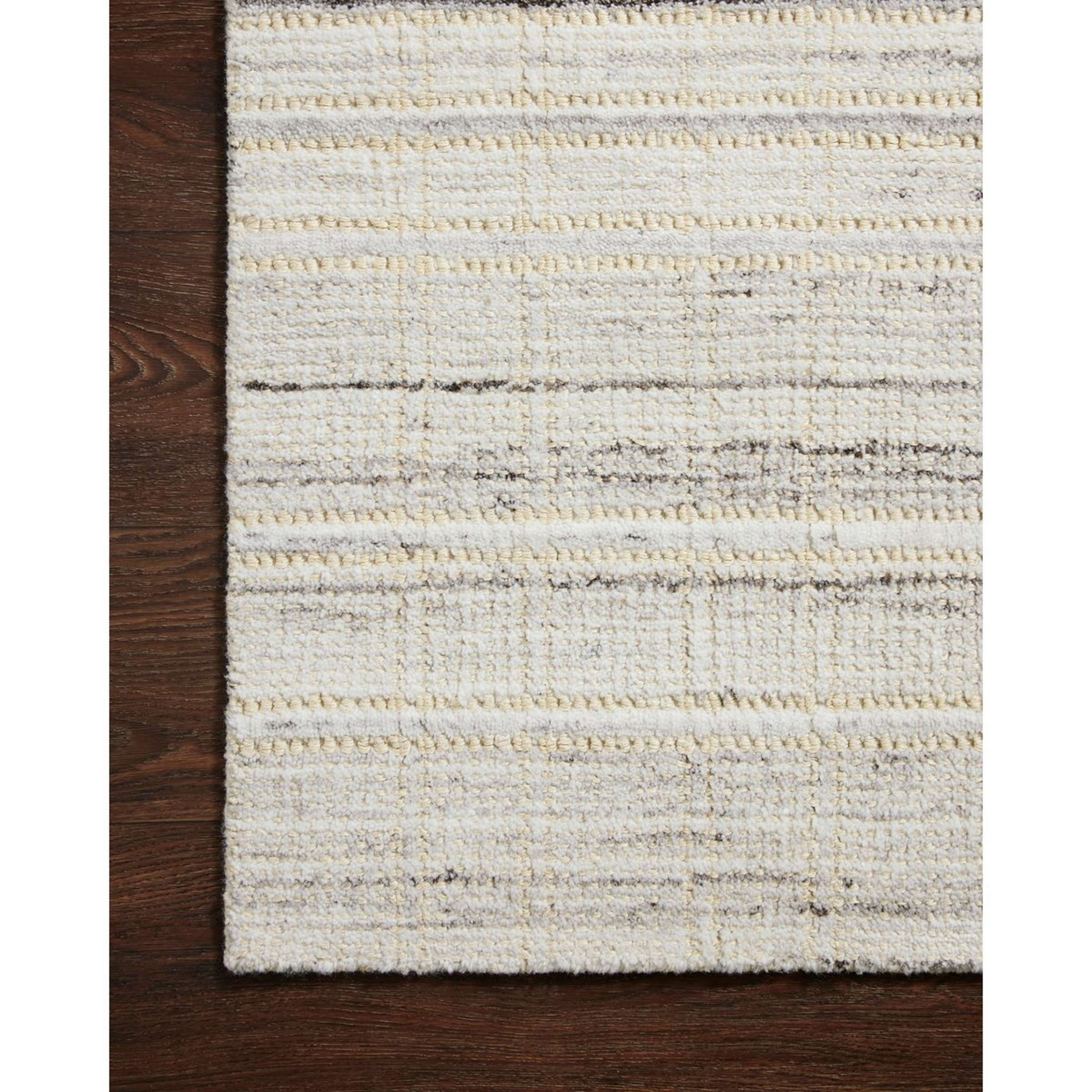 A Bryce Hand-Loomed Rug with Ivory / Dove Gray / Cream color