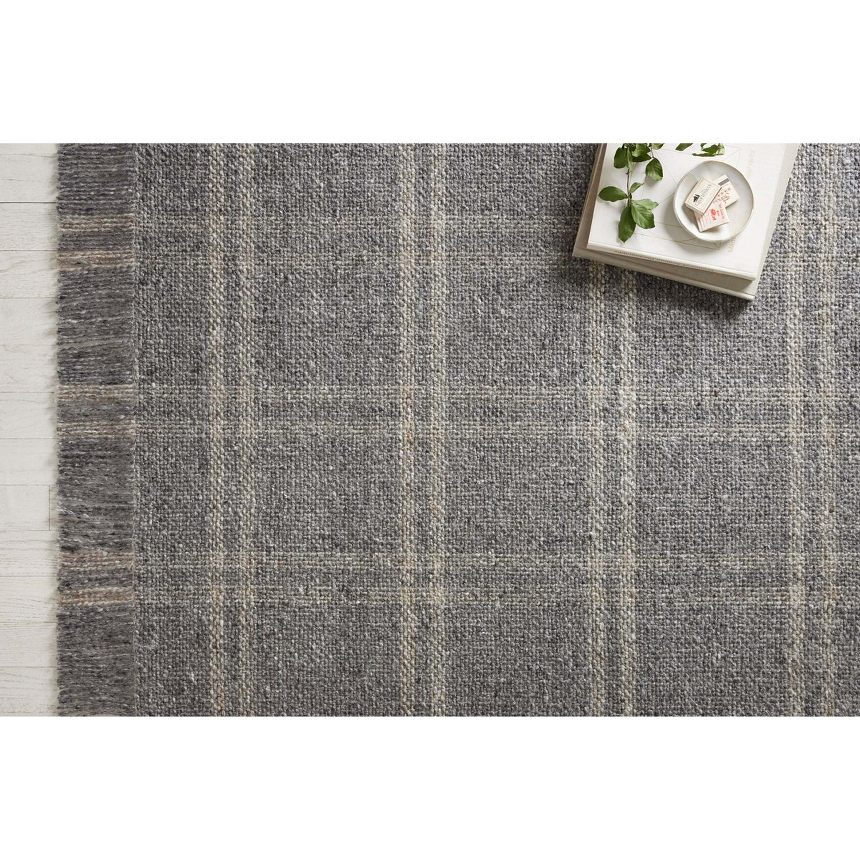 A Magnolia Home Caleb Rug - Windowpane Plaid with Mocha / Taupe color