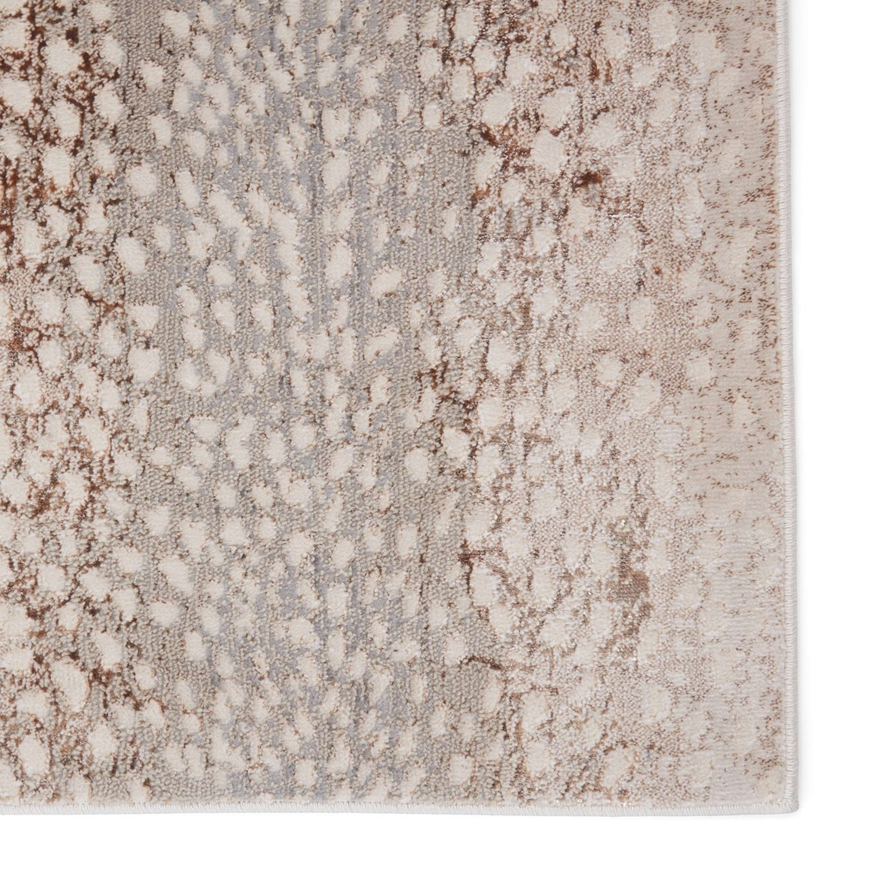 A Roxie Rug with Metallic Taupe / Stone / Brown color