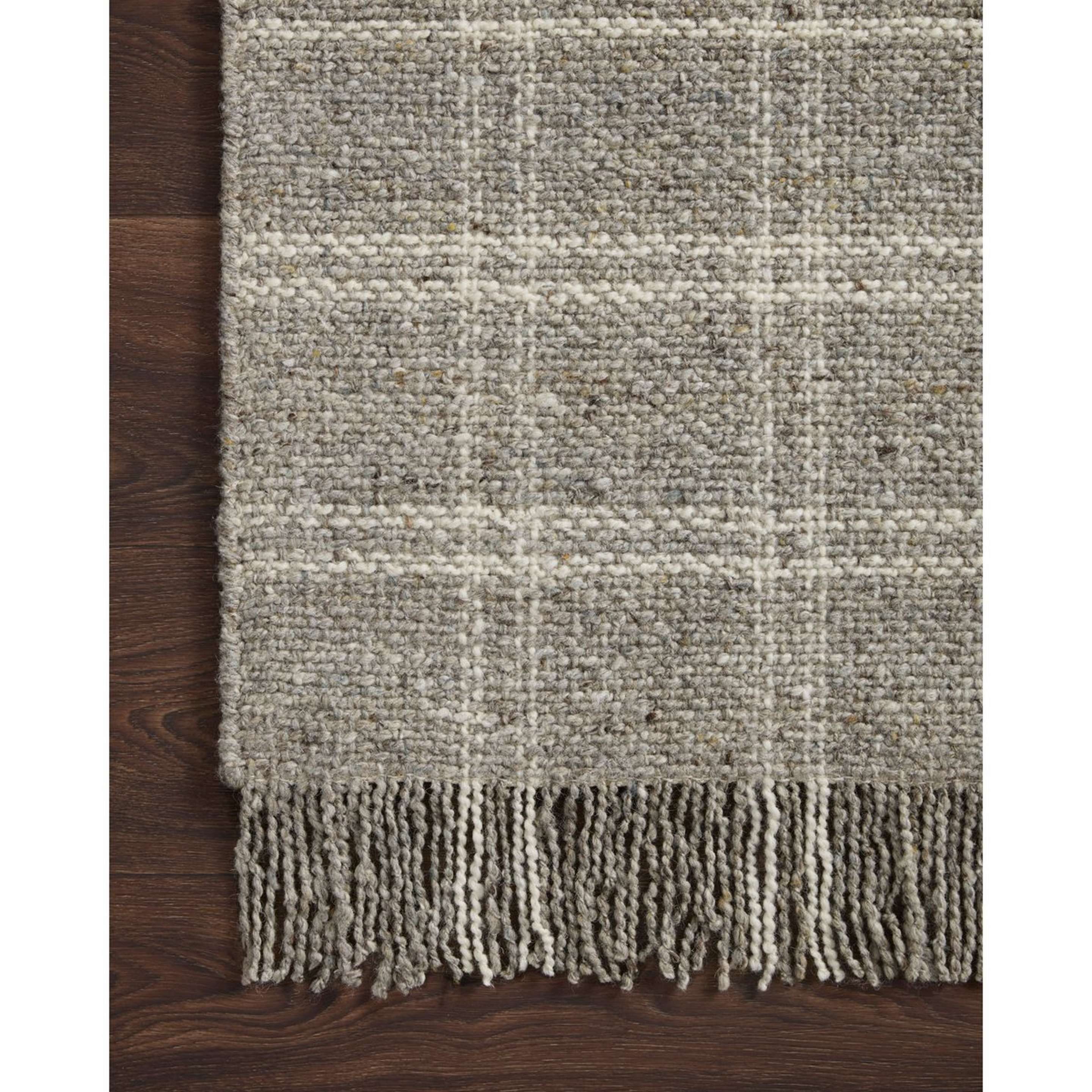 A Magnolia Home Caleb Rug - Grid Plaid with Taupe / Natural color
