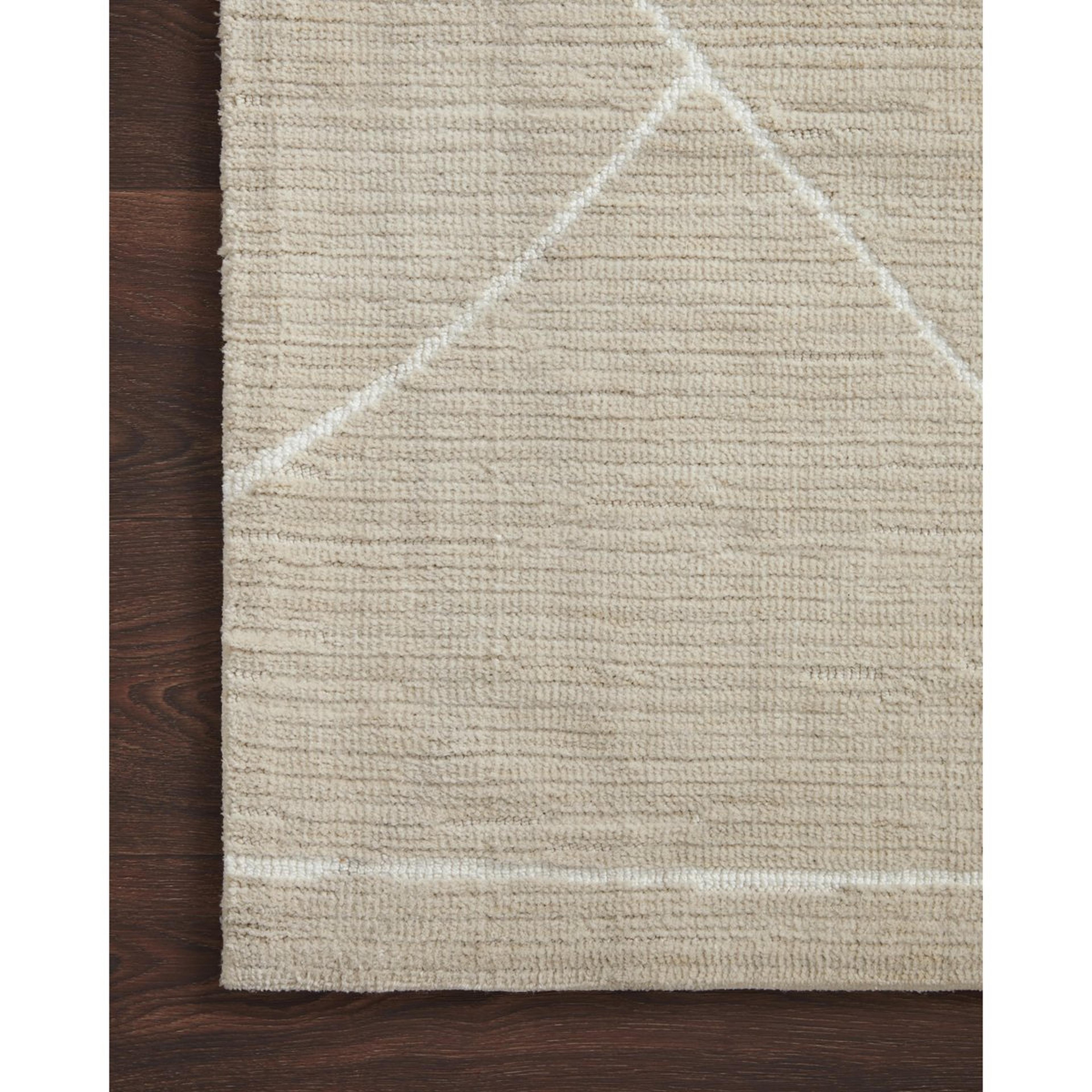 A Magnolia Home Logan Rug - Geo with Oatmeal / White color
