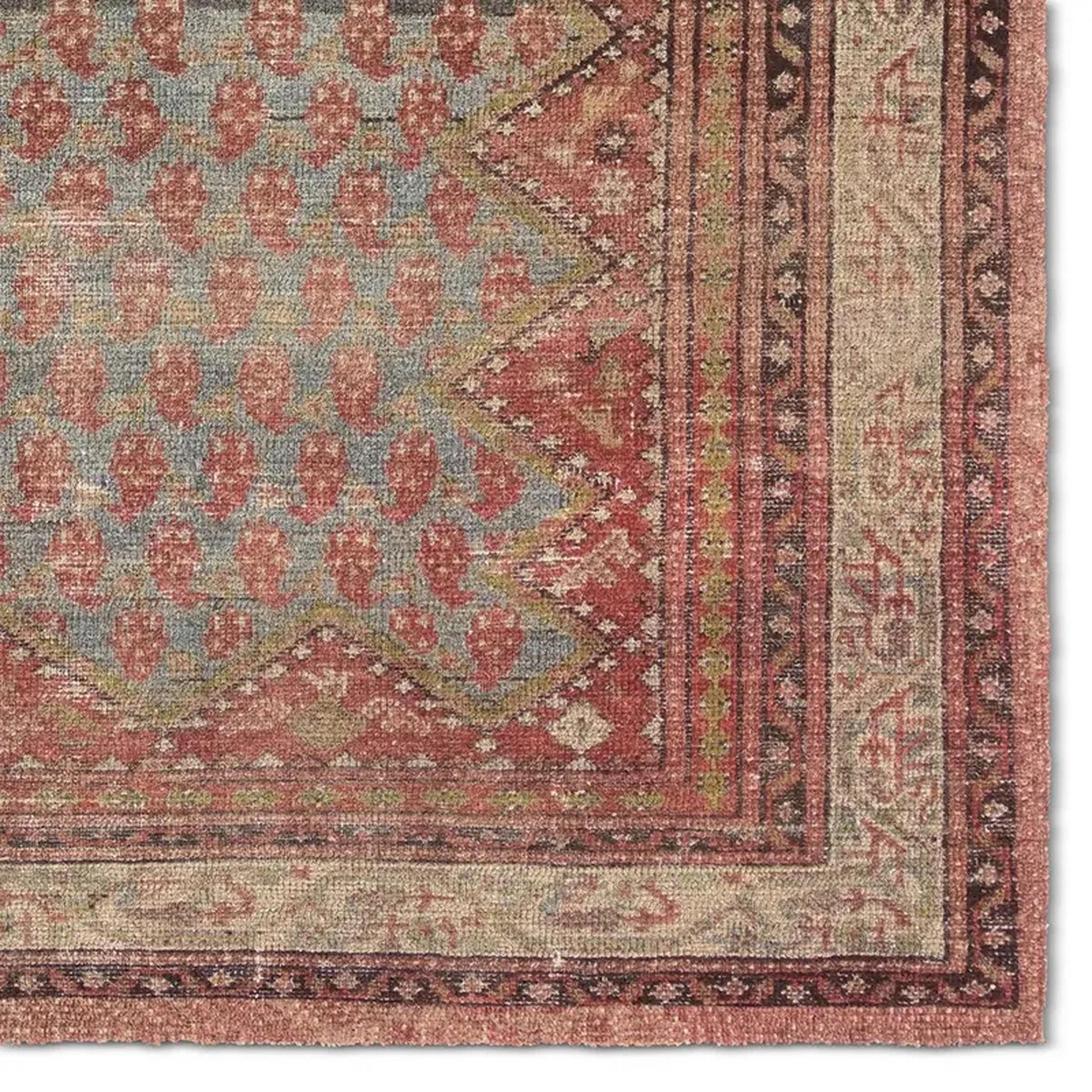 A Veon Hand-Tufted Rug with Brown / Gray / Red color