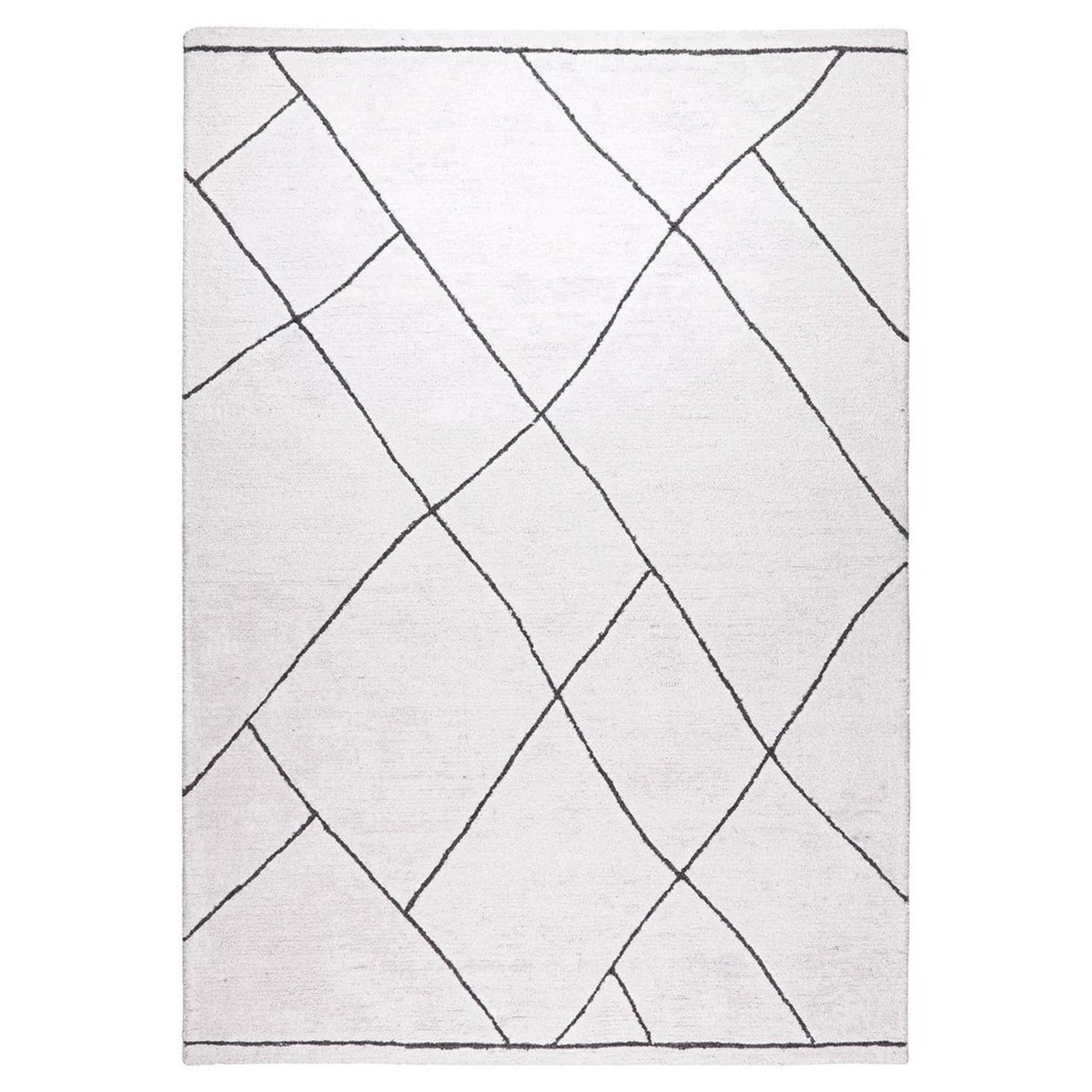 A Ashfall Hand-Hooked Indoor/Outdoor Rug with Ivory / Gray color