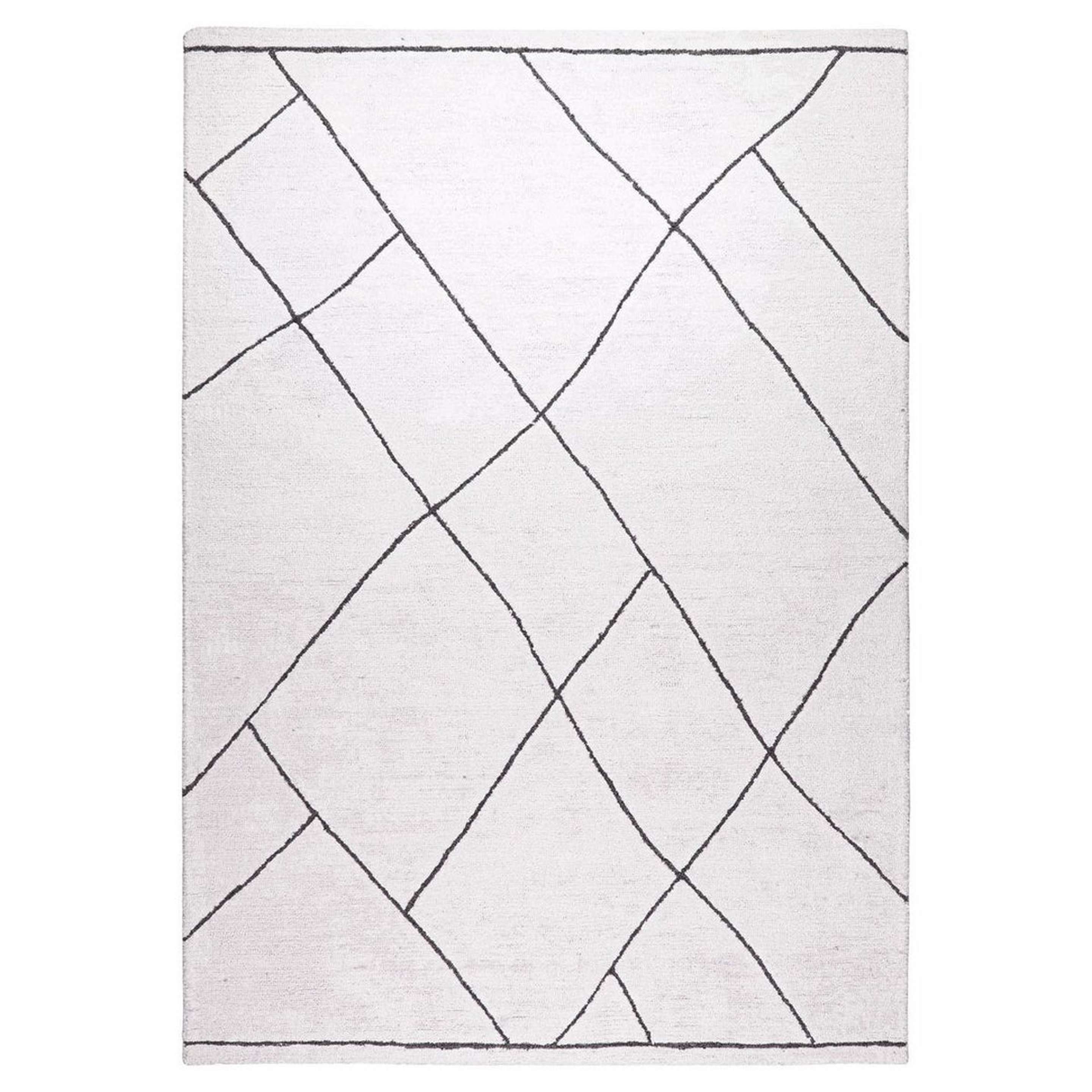 A Ashfall Hand-Hooked Indoor/Outdoor Rug with Ivory / Gray color
