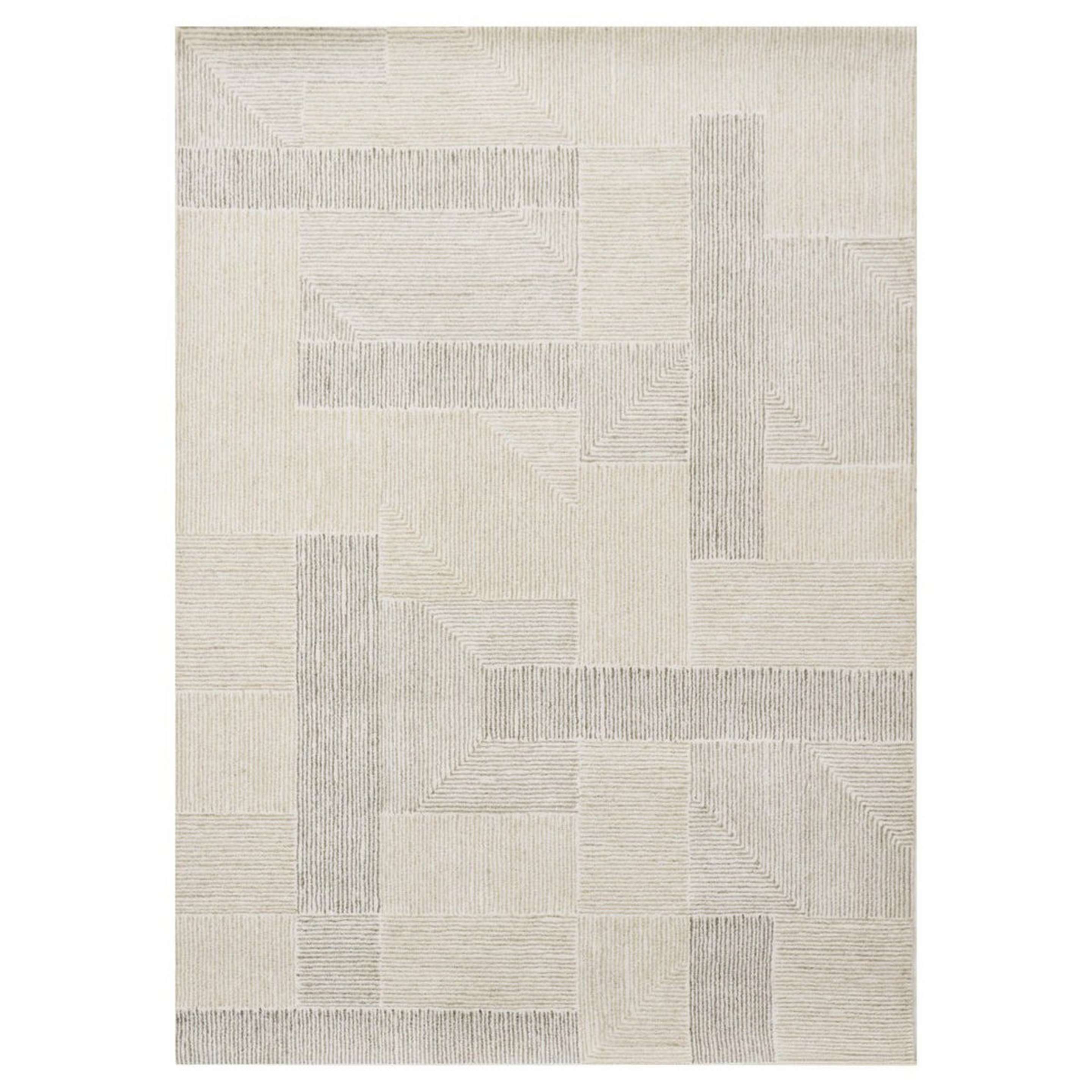 A Dalton Hand-Tufted Rug with Gray / White color