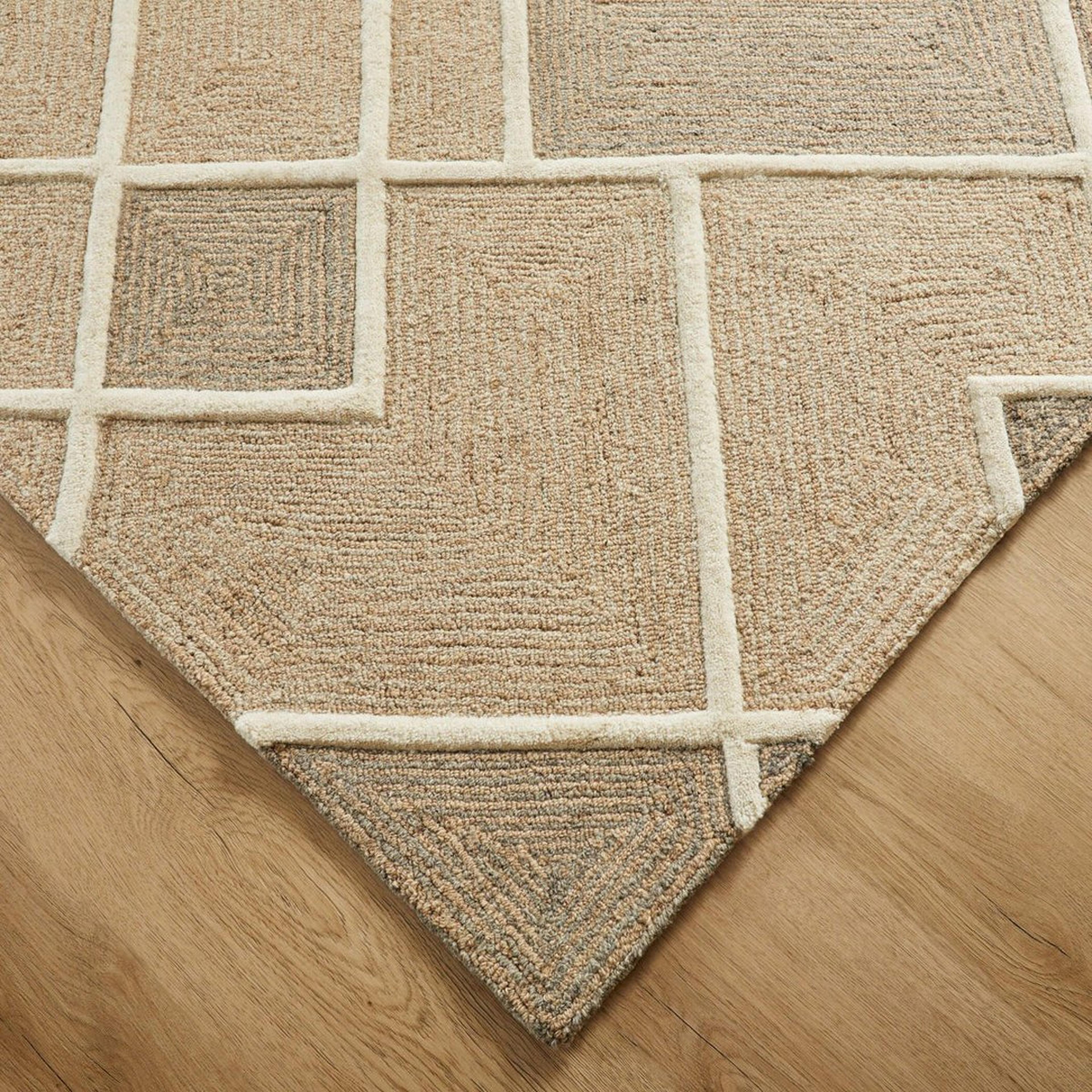 A Naxos Hand-Tufted Rug with Brown / Beige / Ivory color