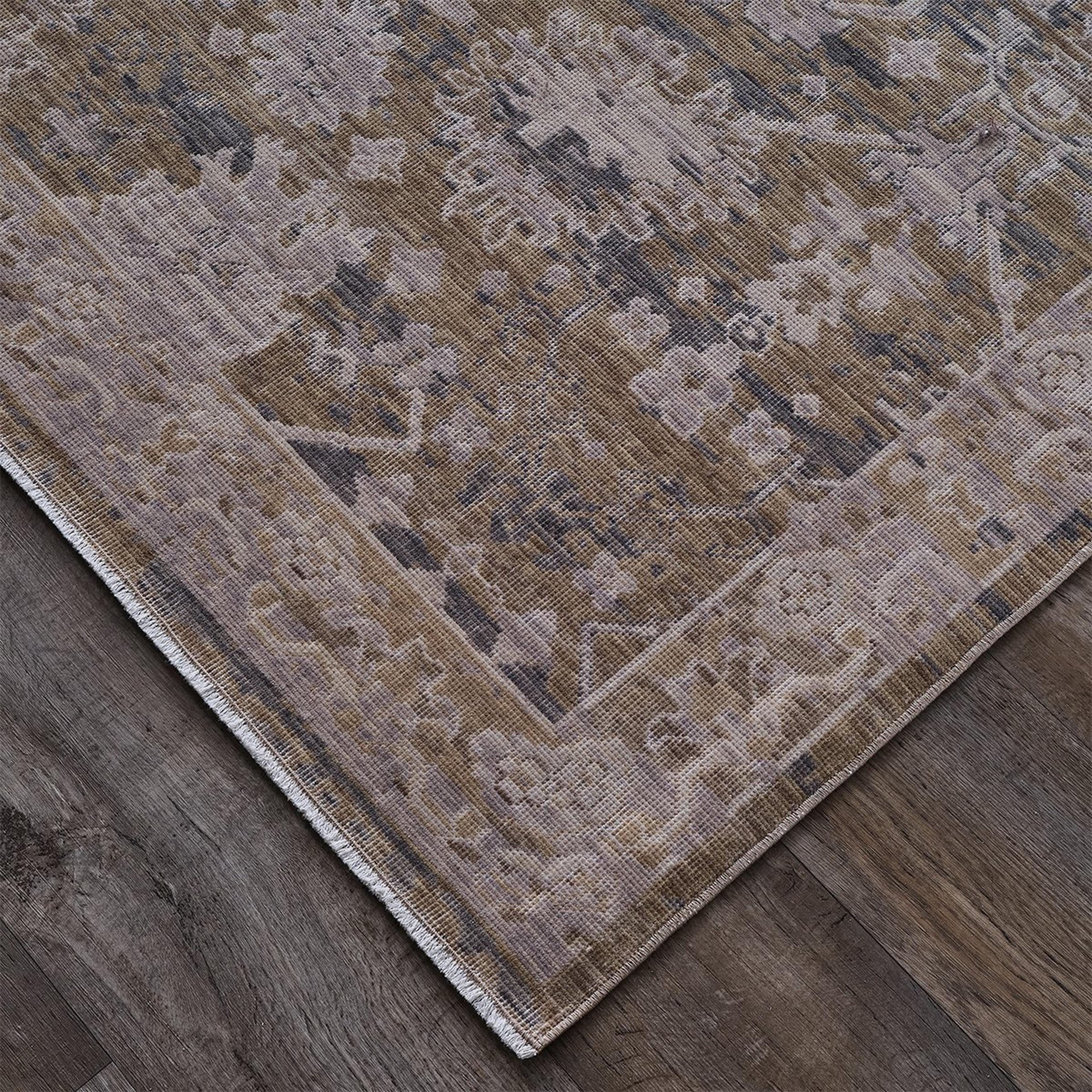 A Flatweave Handmade Rug with Oatmeal color
