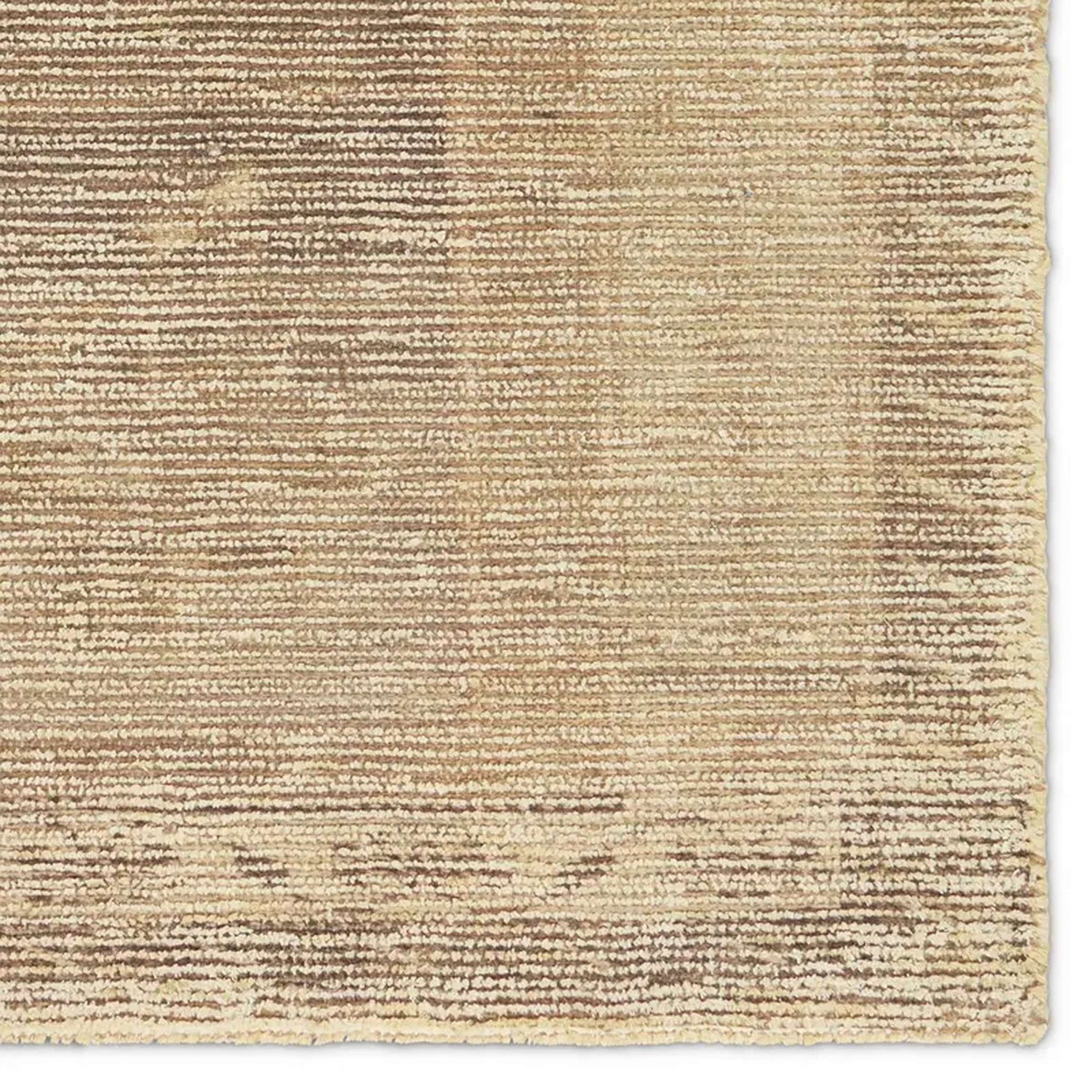A Napoli Handwoven Rug with Green / Tan color