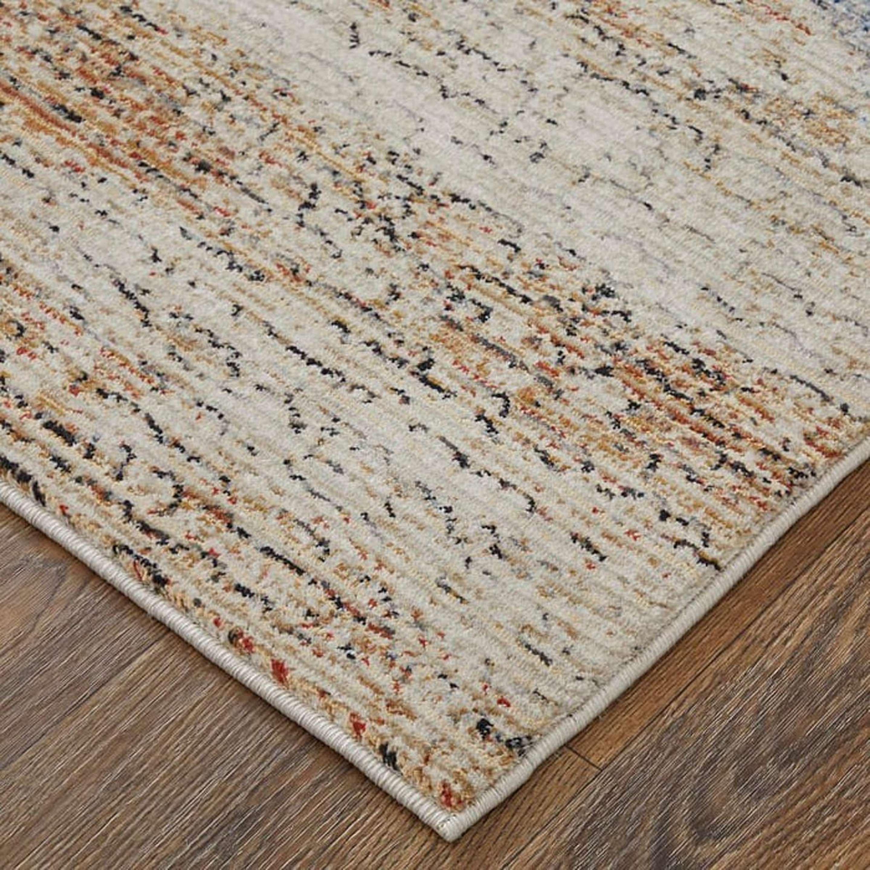 A Pond Ripple Rug with Beige / Blue / Multi color