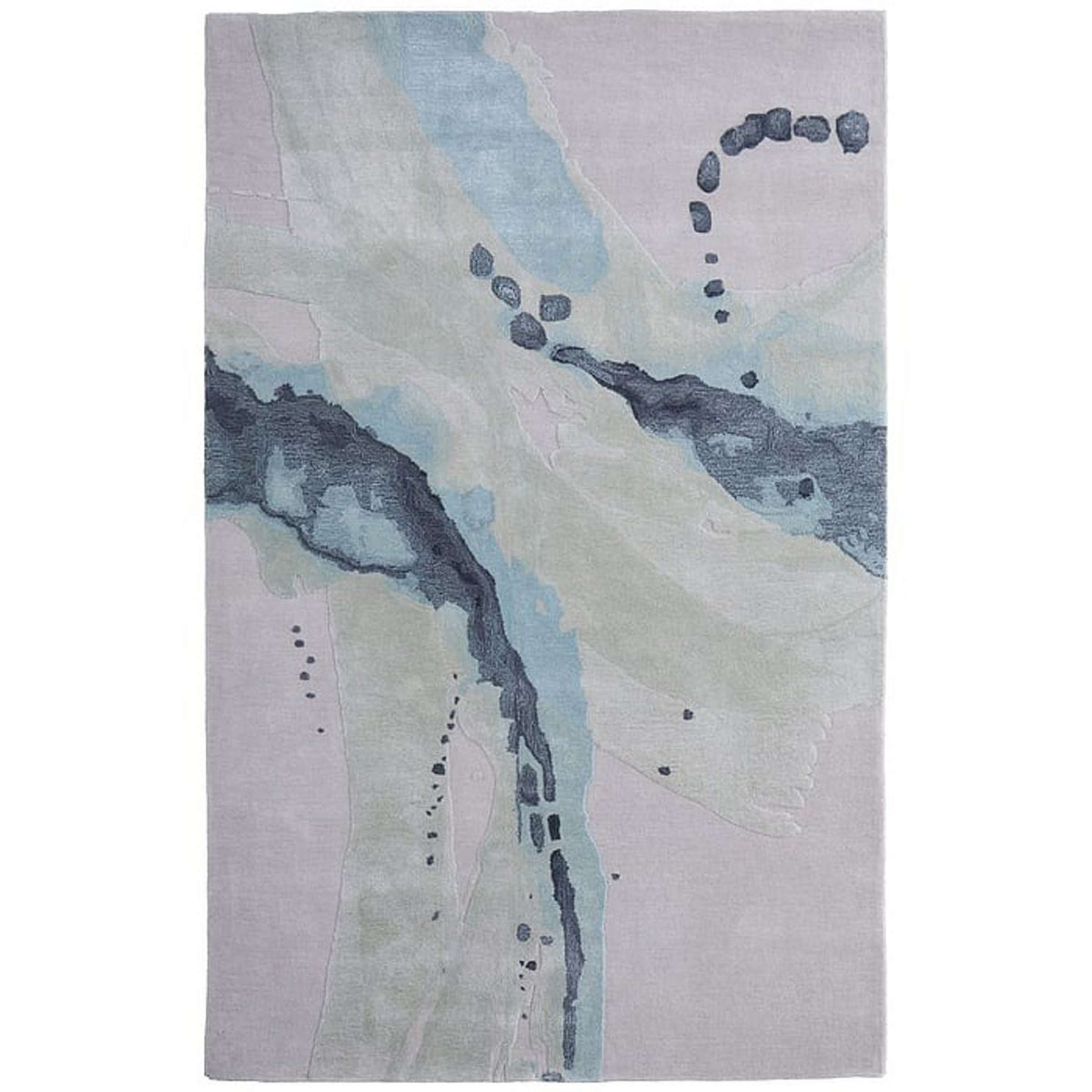 A Herschel Hand-Tufted Rug with Green / Blue color