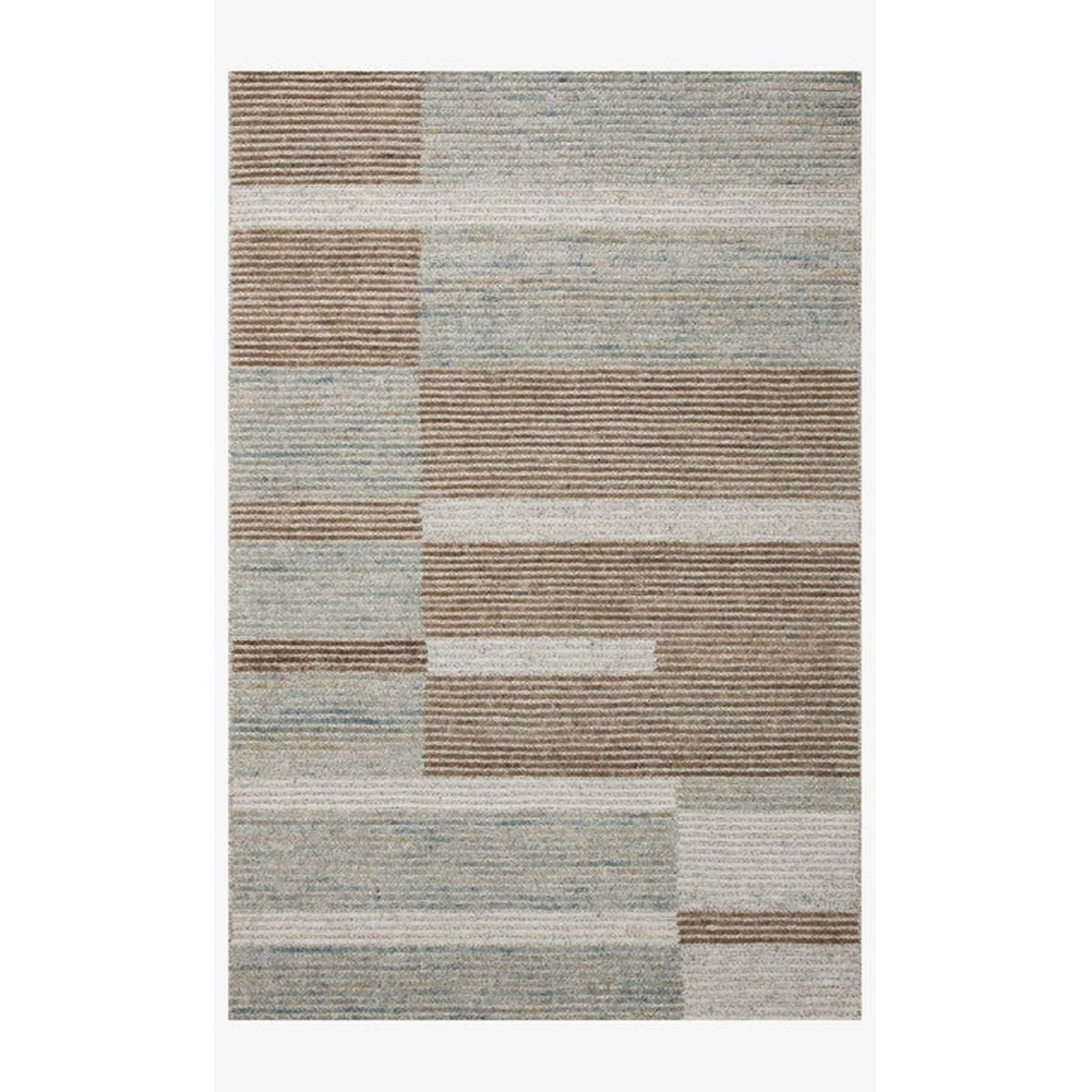 A Langley Hand-Tufted Rug with Brown / Gray color
